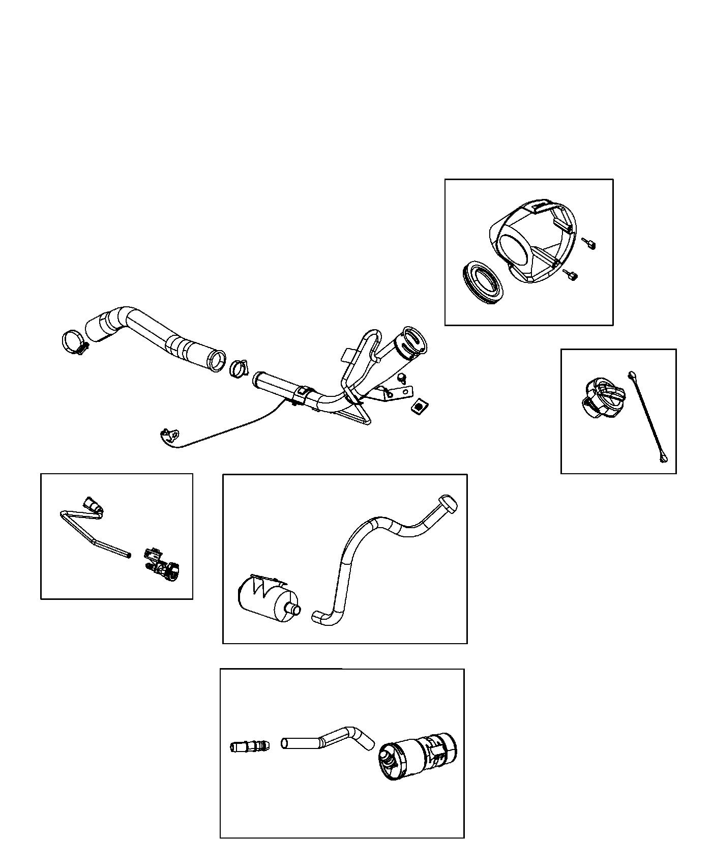 Diagram Fuel Filler Tube. for your 2014 Jeep Patriot   