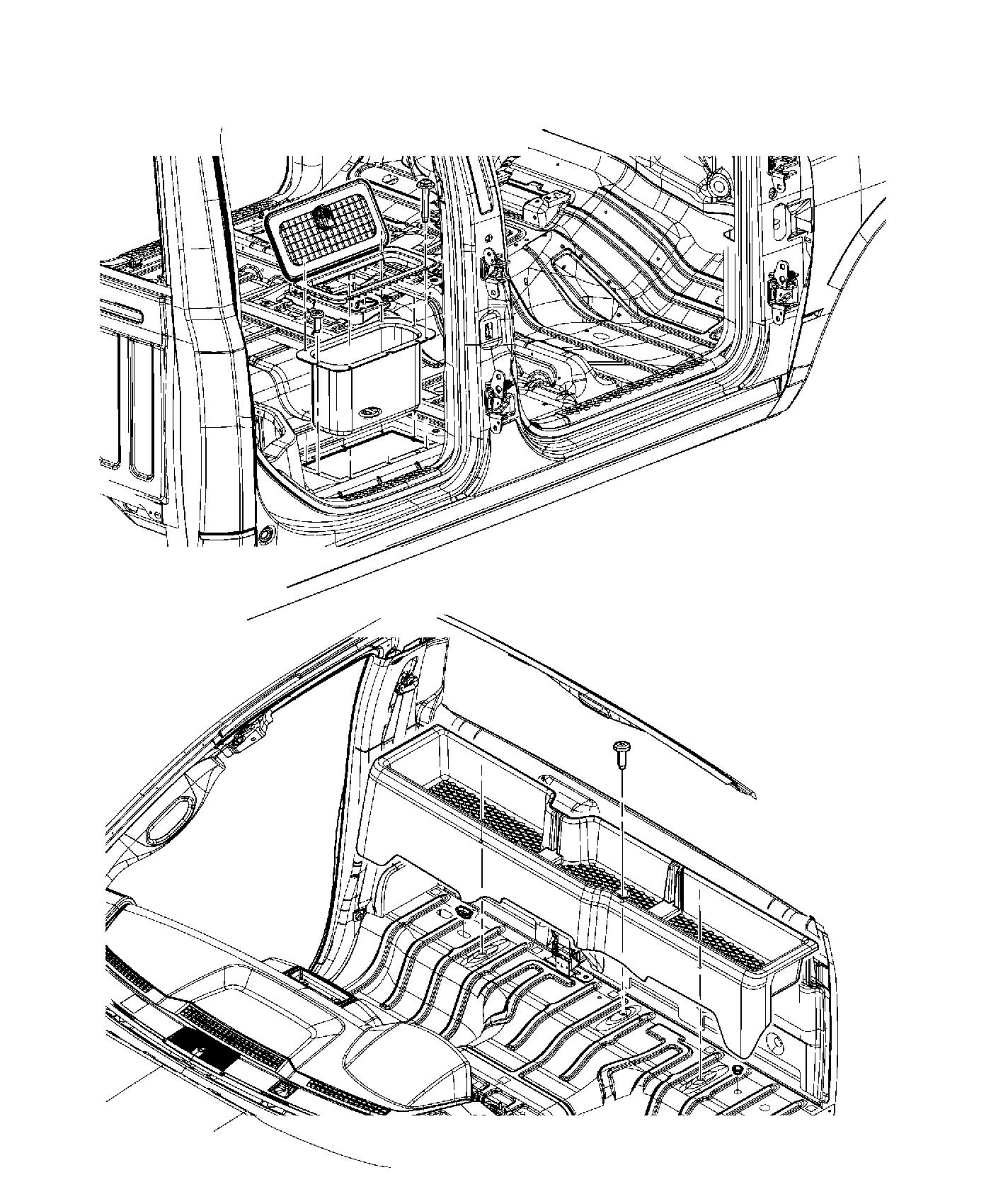 Rear Storage Compartments. Diagram