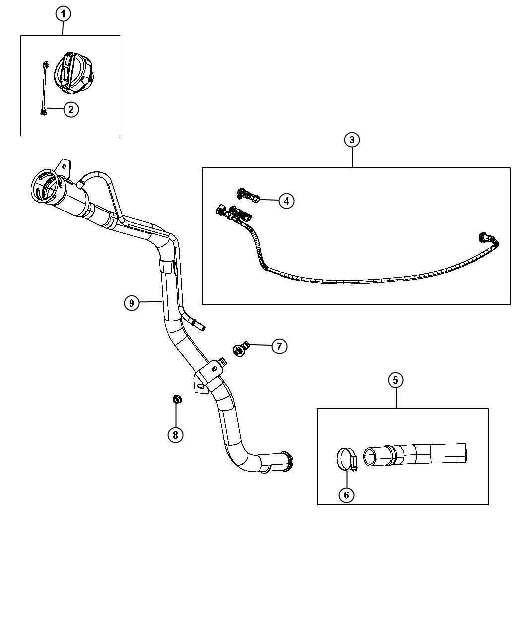 Fuel Tank Filler Tube. Diagram