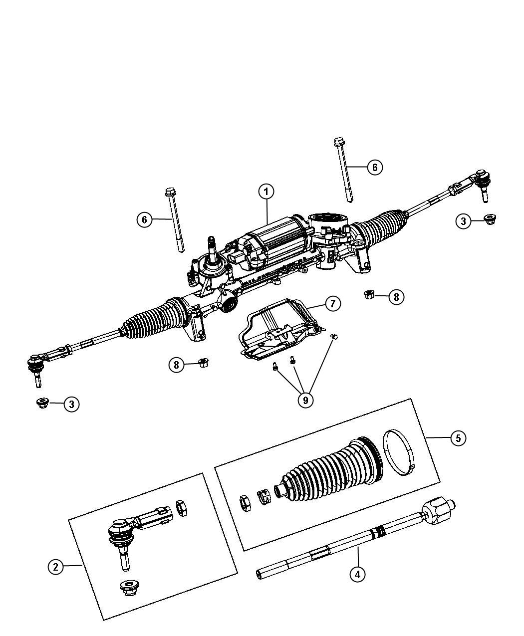 Diagram Gear Rack and Pinion. for your 2004 Chrysler 300  M 