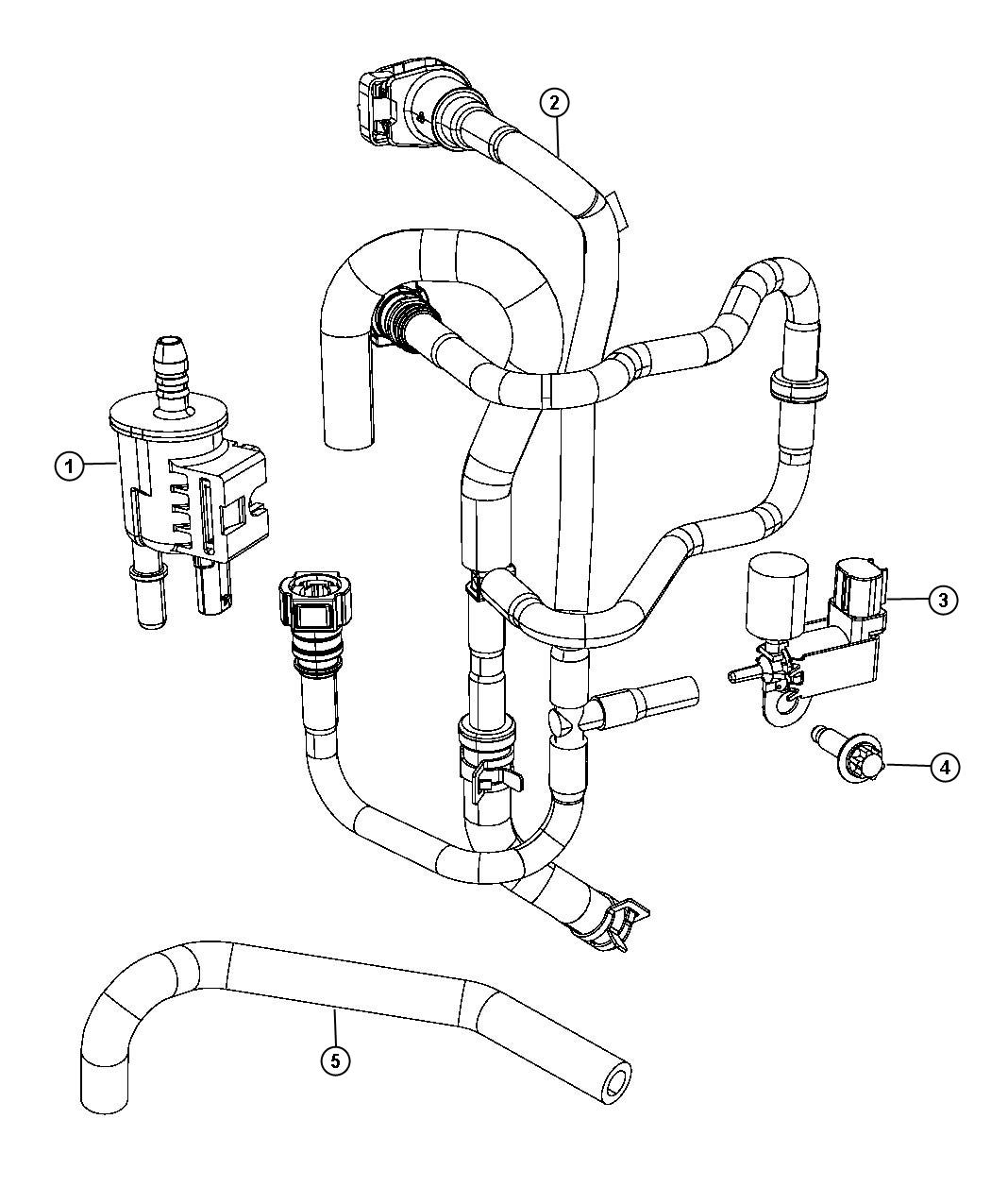 Diagram Emission Control Vacuum Harness. for your Jeep Renegade  