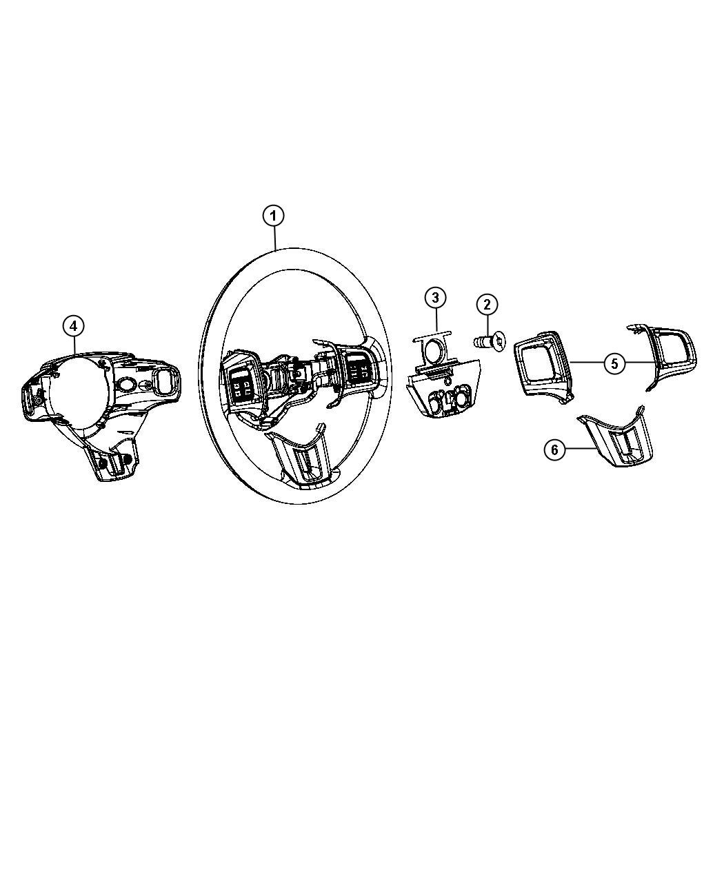 Diagram Steering Wheel Assembly. for your Dodge