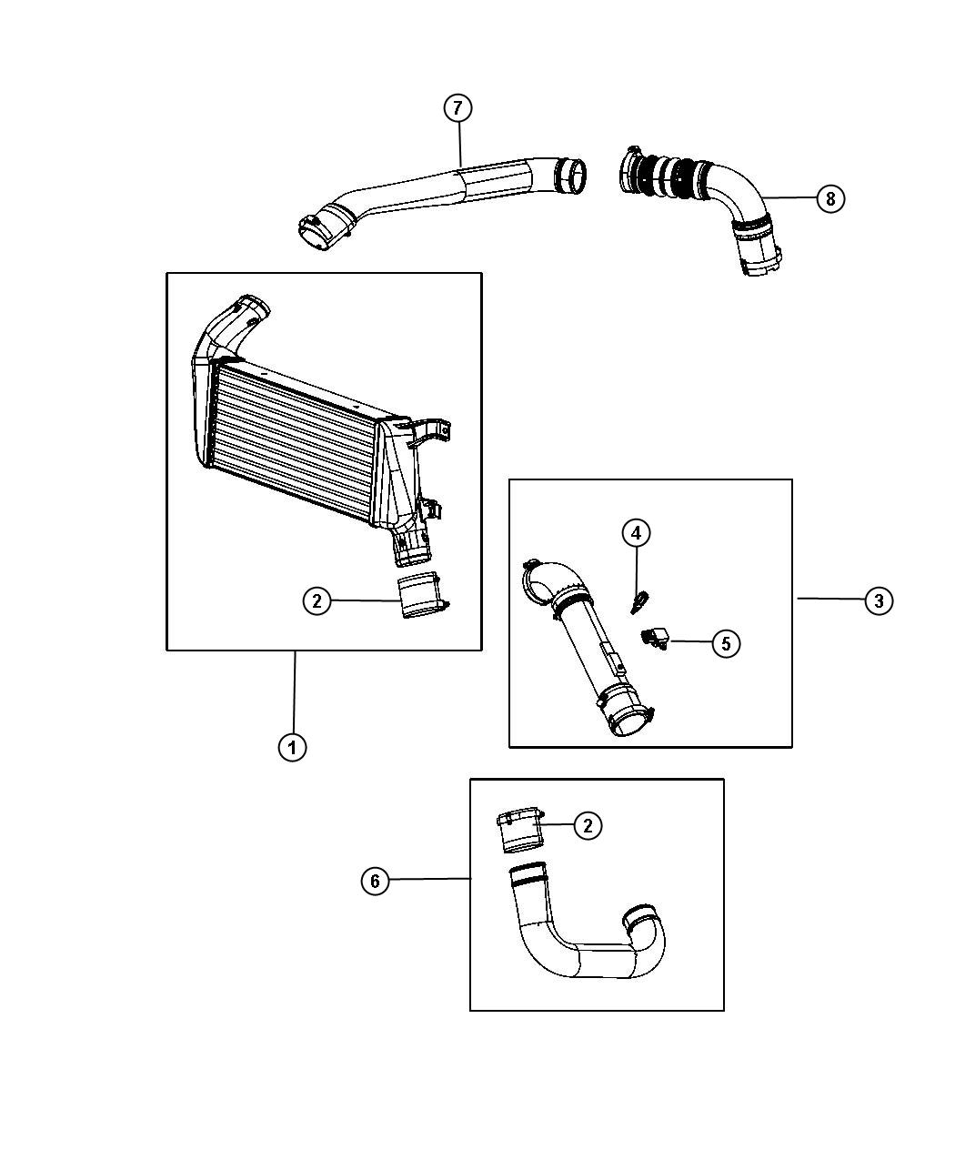 Diagram Charge Air Cooler. for your Dodge Caliber  