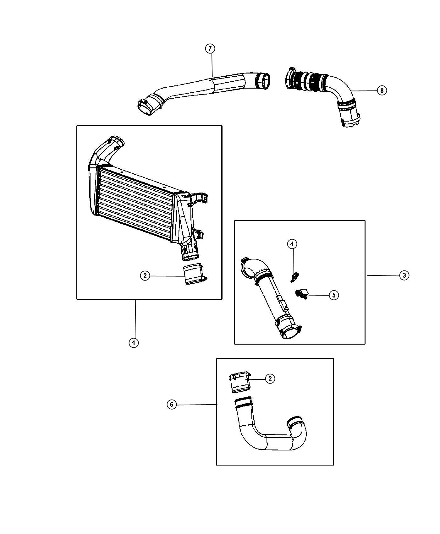 Diagram Charge Air Cooler. for your Dodge Caliber  