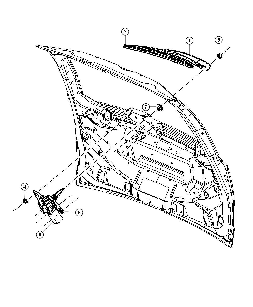 Diagram Wiper System Rear. for your 2001 Dodge Grand Caravan   