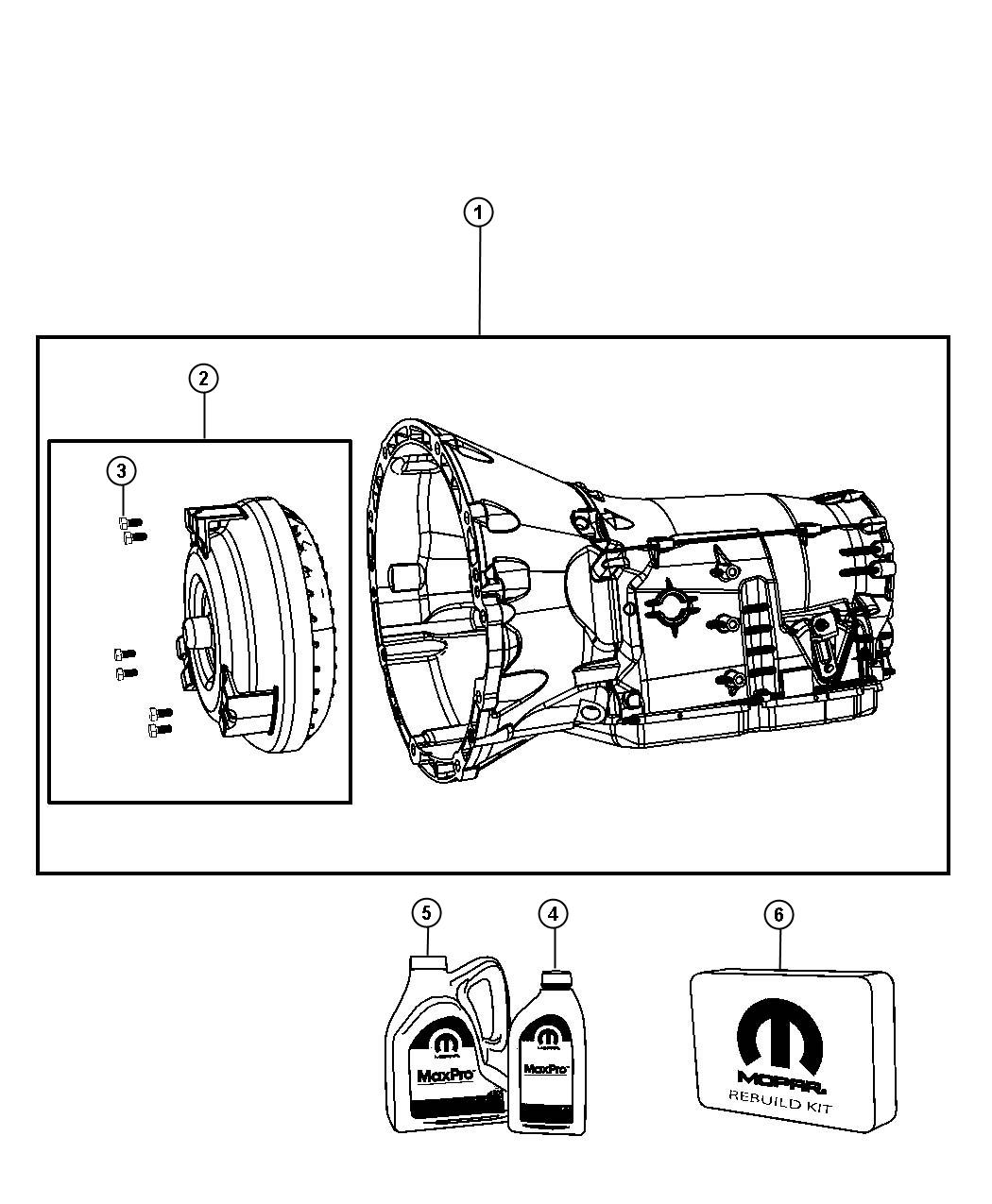 Diagram Transmission / Transaxle Assembly. for your 2000 Chrysler 300  M 