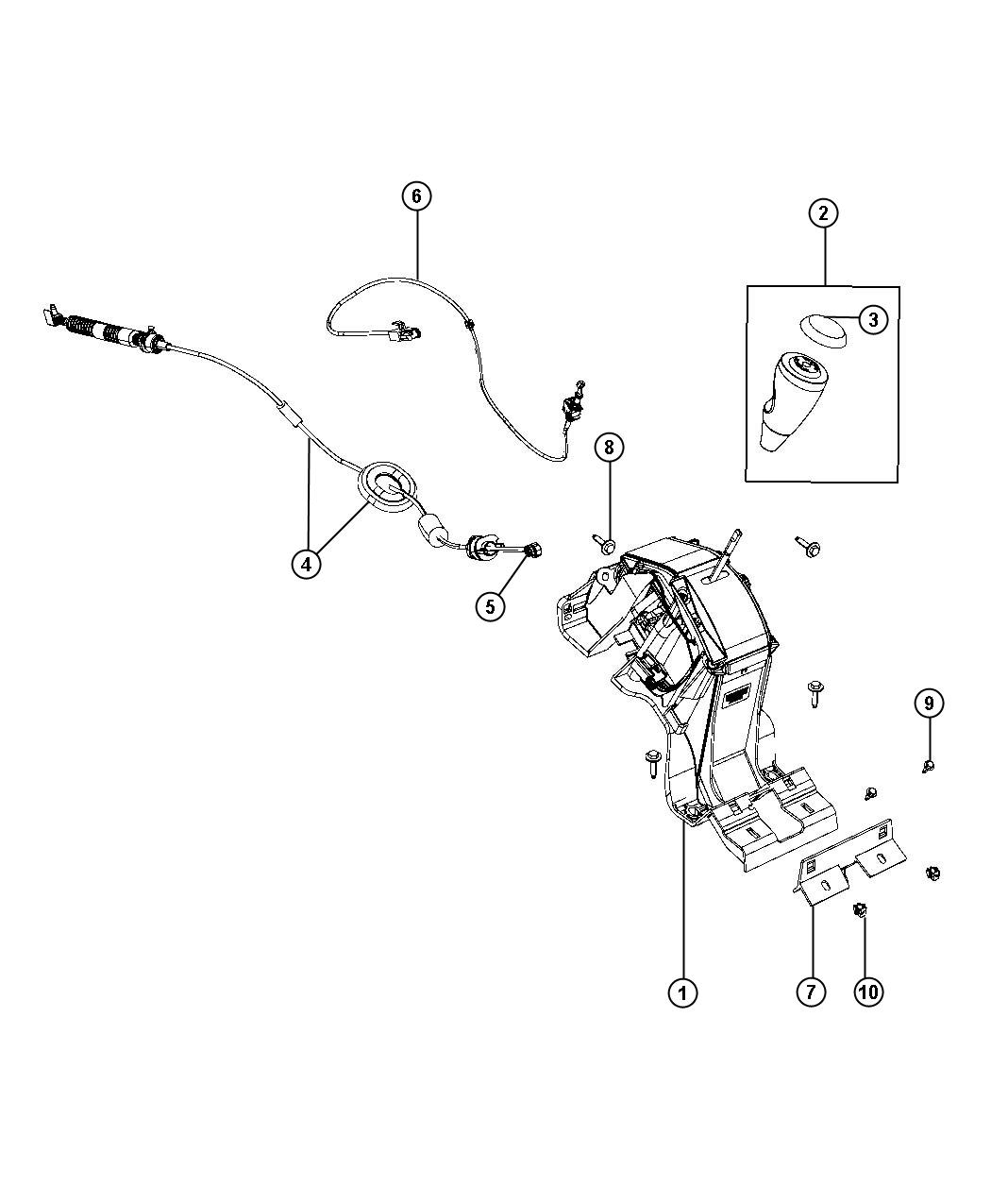 Diagram Gearshift Controls. for your Jeep Compass  