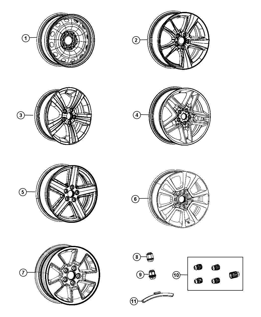 Wheels and Hardware. Diagram