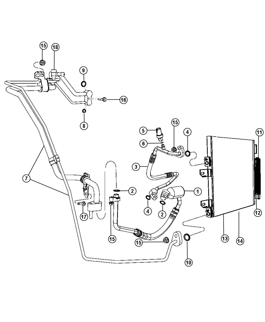 Diagram A/C Plumbing 2.0L [2.0L I4 DOHC 16V Dual VVT Engine] 2.4L [2.4L I4 DOHC 16V Dual VVT Engine][2.0L I4 DOHC 16V E22 VVT Engine]. for your 2000 Chrysler 300   