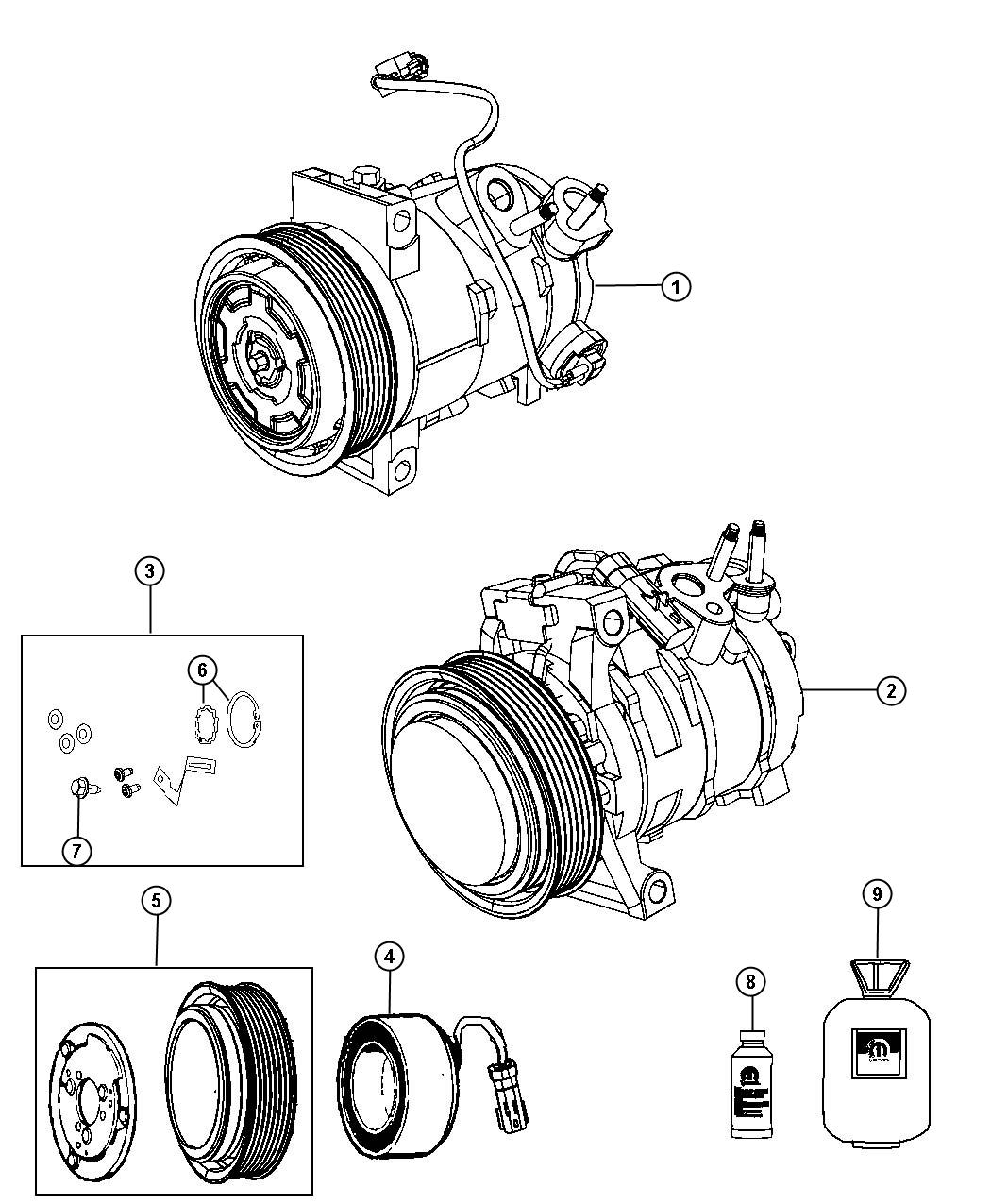 Diagram A/C Compressor. for your Chrysler 300  M