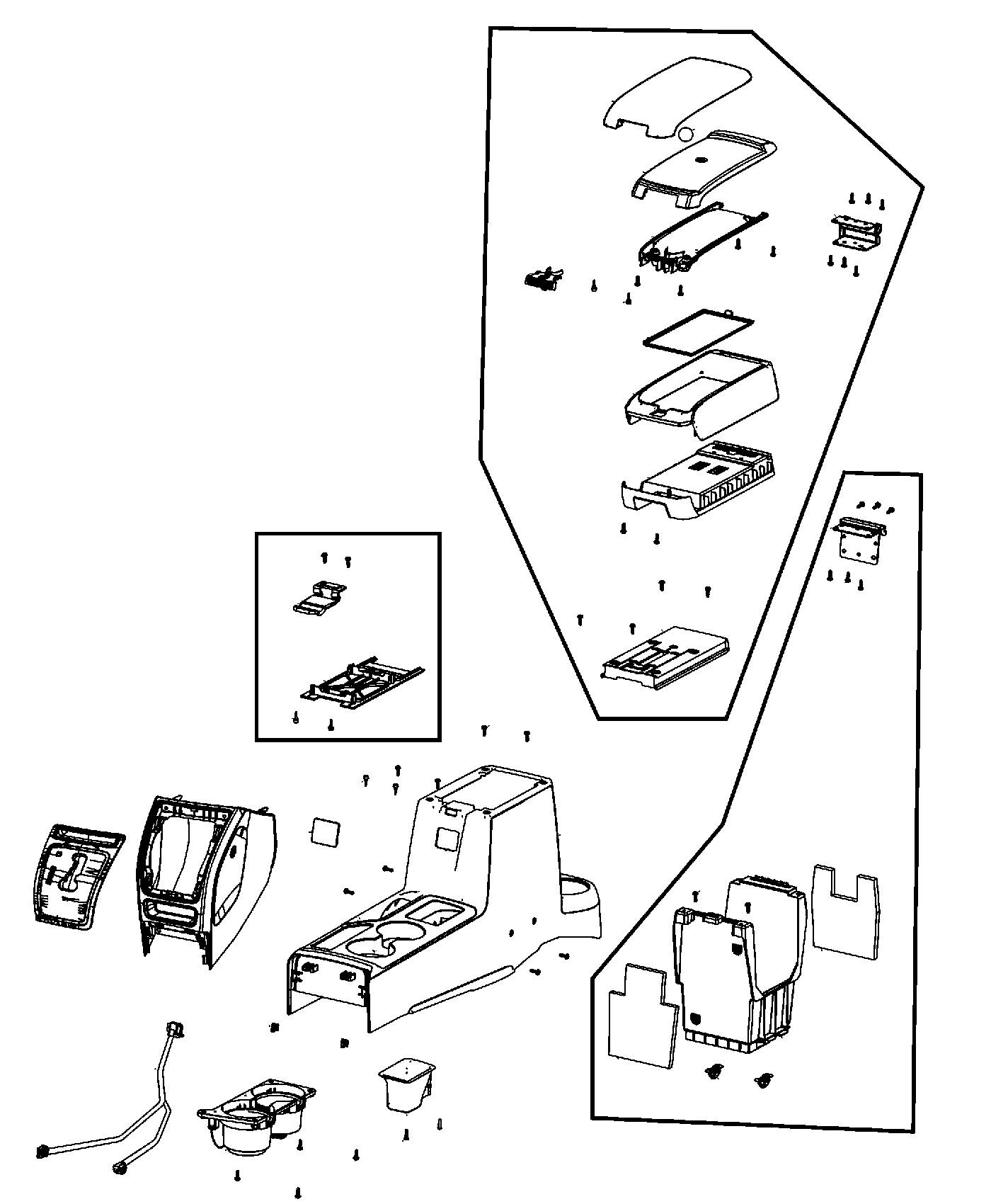 Floor Console. Diagram