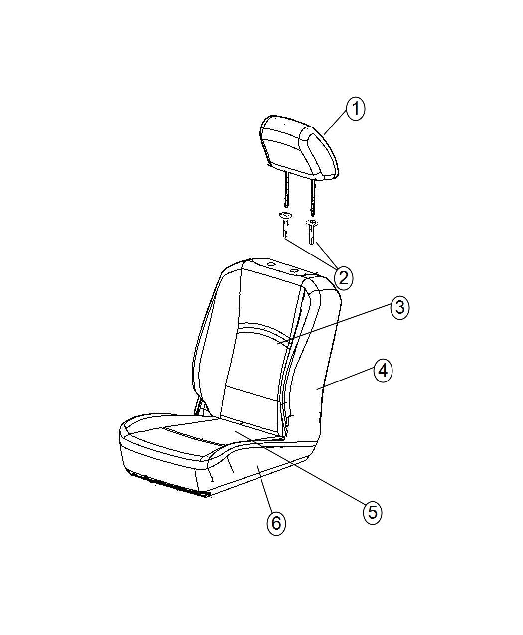 Front Seat - Bucket/Split. Diagram