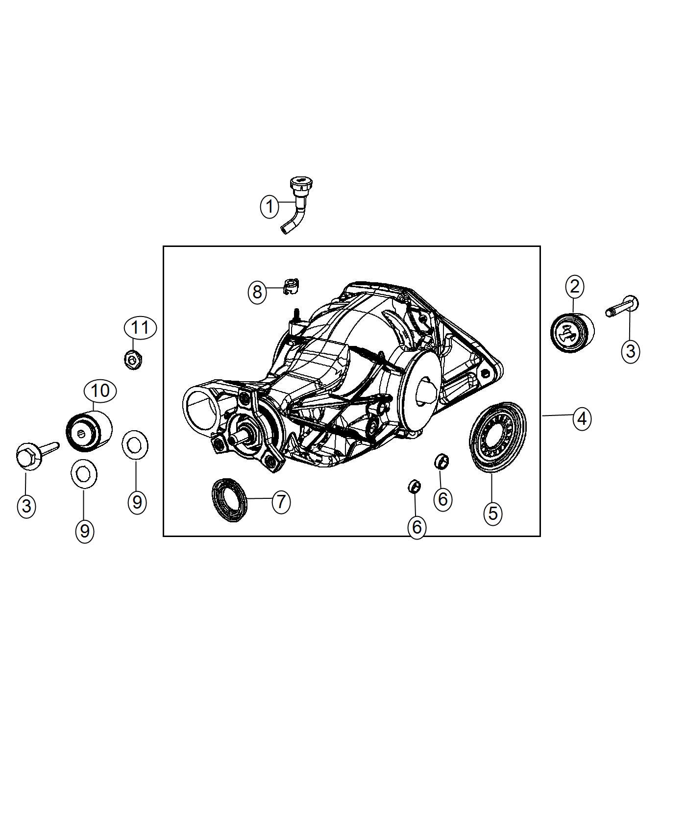 Axle Assembly and Components. Diagram