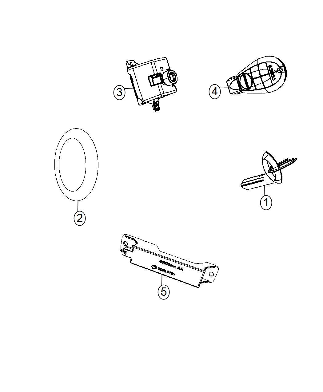 Diagram Receiver Modules, Keys and Key FOBS. for your 2002 Chrysler 300  M 