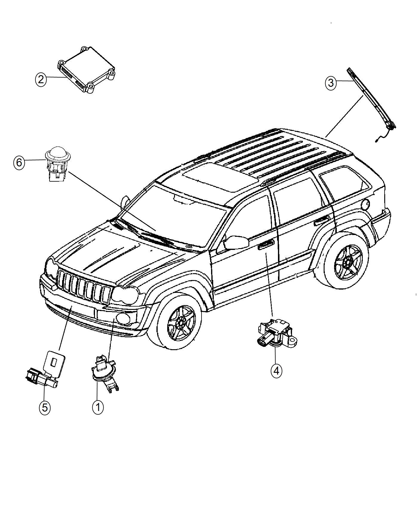 Diagram Sensors Body. for your Jeep