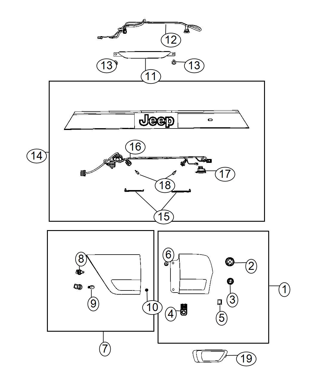 Diagram Lamps Rear. for your 2005 Jeep Grand Cherokee   