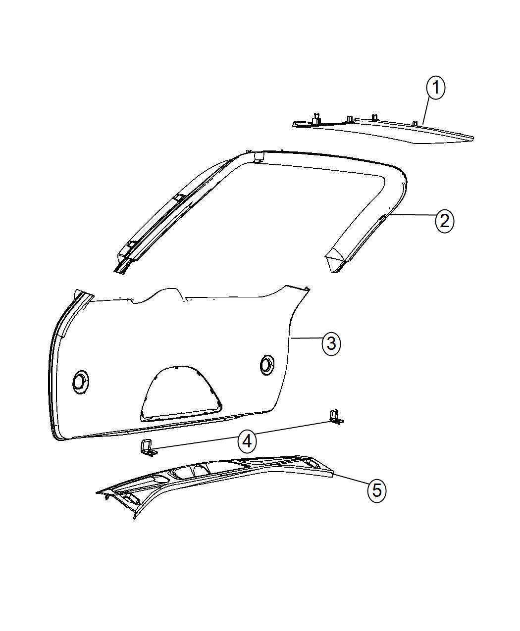 Liftgate Panels and Scuff Plate. Diagram