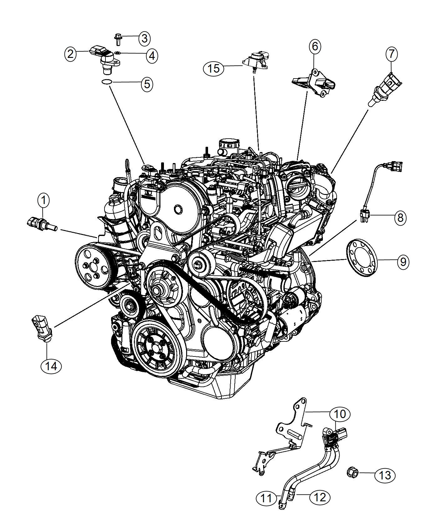 Diagram Engine Sensors. for your 2013 Ram 3500   