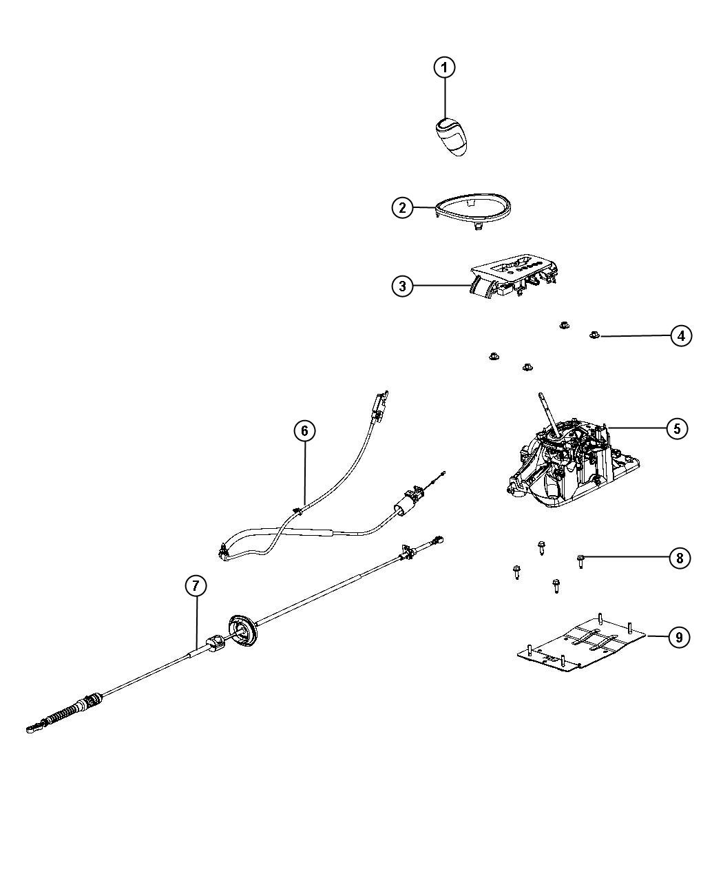 Gearshift Controls. Diagram