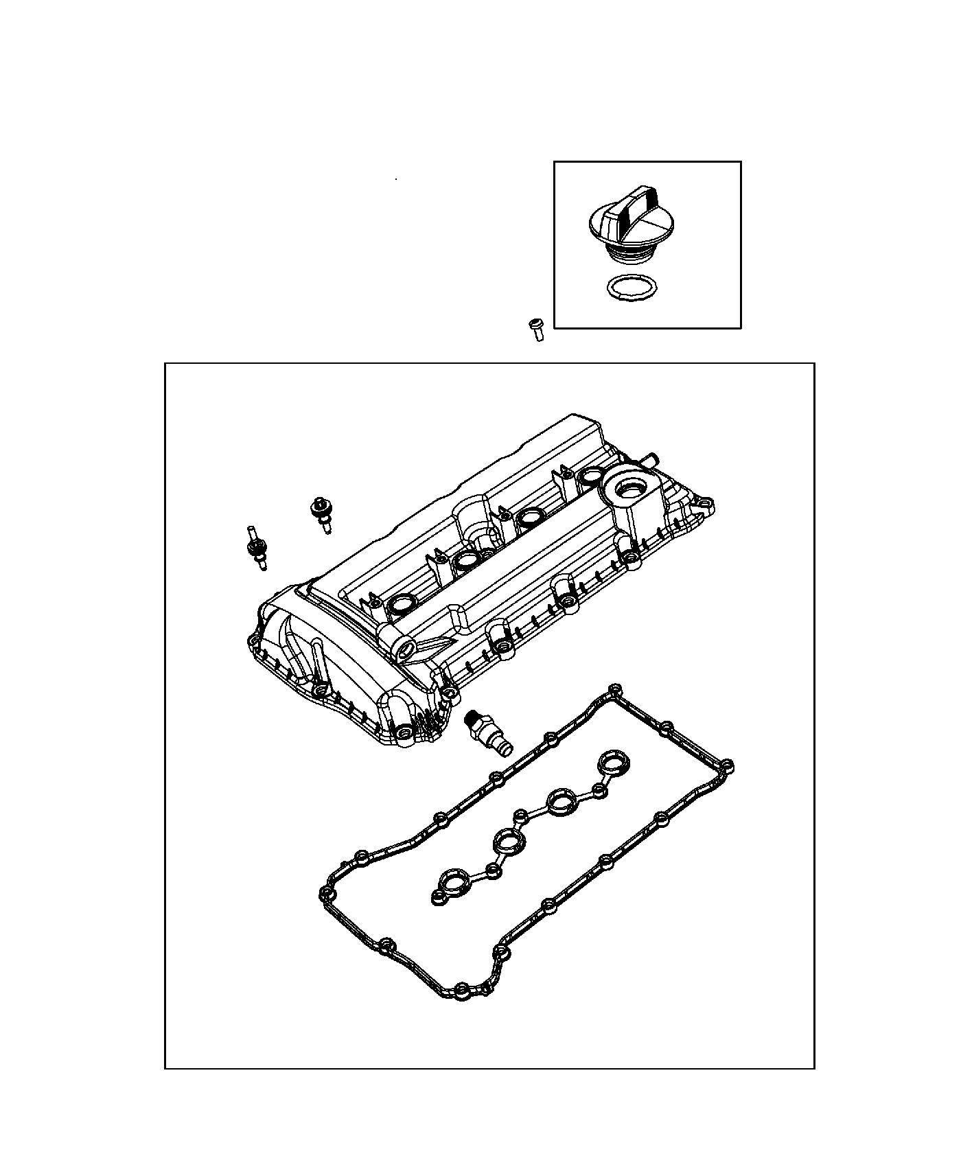 Diagram Cylinder Head Cover 2.0L [2.0L I4 DOHC 16V Dual VVT Engine]. for your 2014 Jeep Patriot   