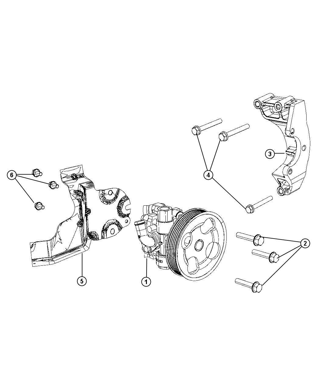 Diagram Power Steering Pump. for your 2010 Dodge Grand Caravan   