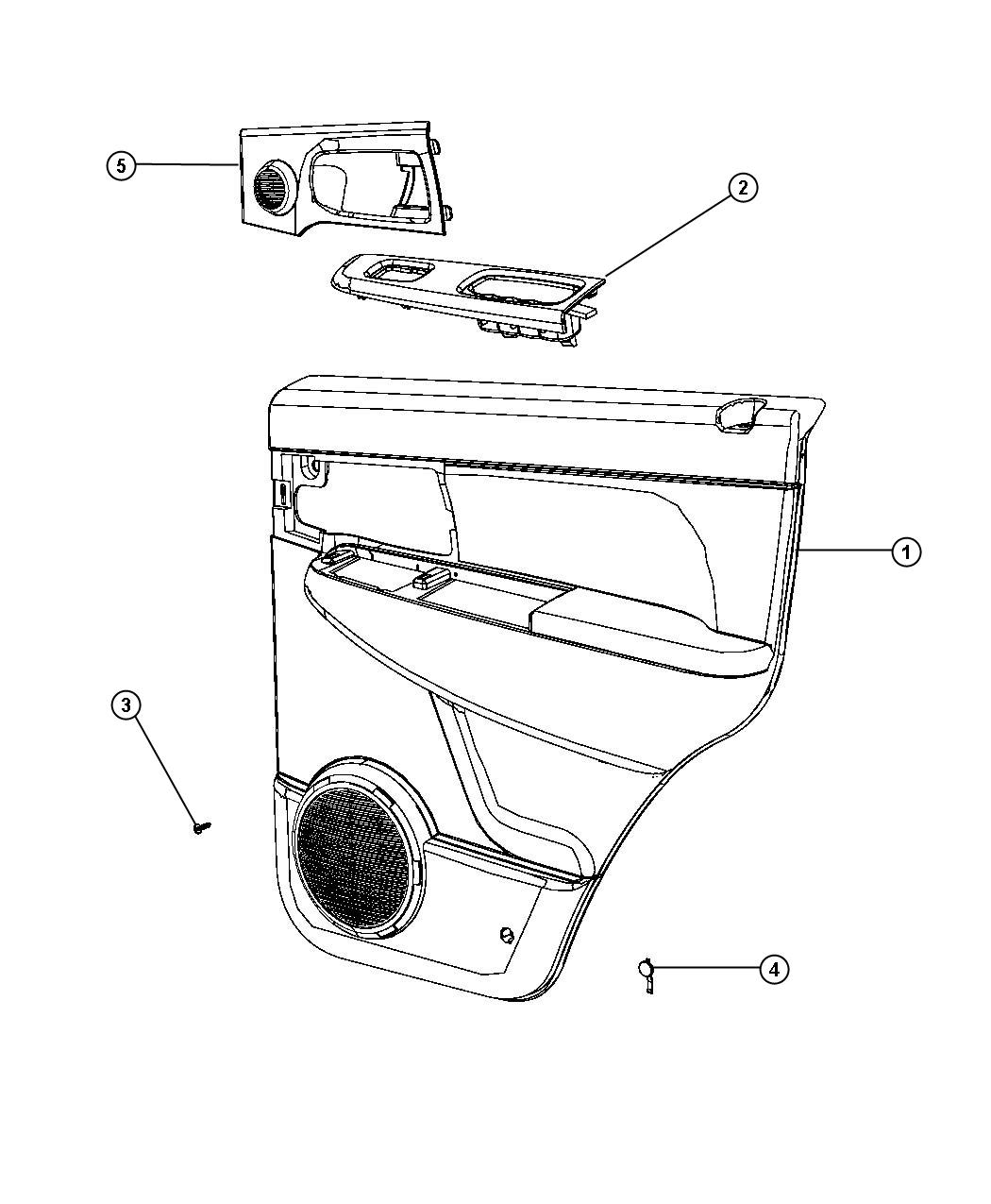 Rear Door Trim Panels. Diagram