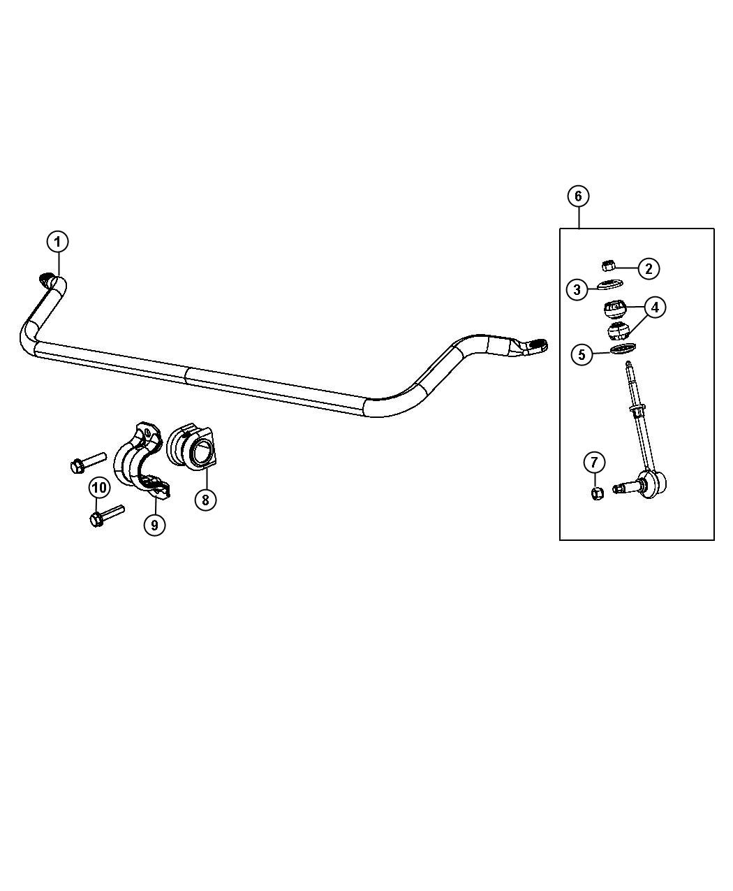 Diagram Stabilizer Bar, Front, DJ 7, [Front Stabilizer Bar]. for your 2001 Chrysler 300  M 