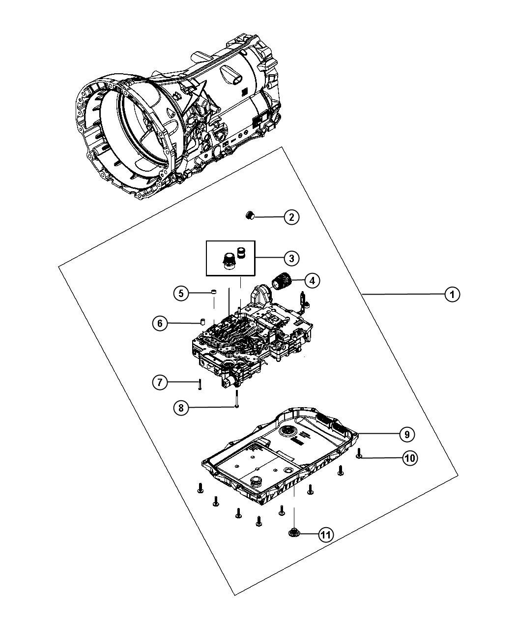 Diagram Valve Body And Related Parts. for your 2016 Ram 1500   