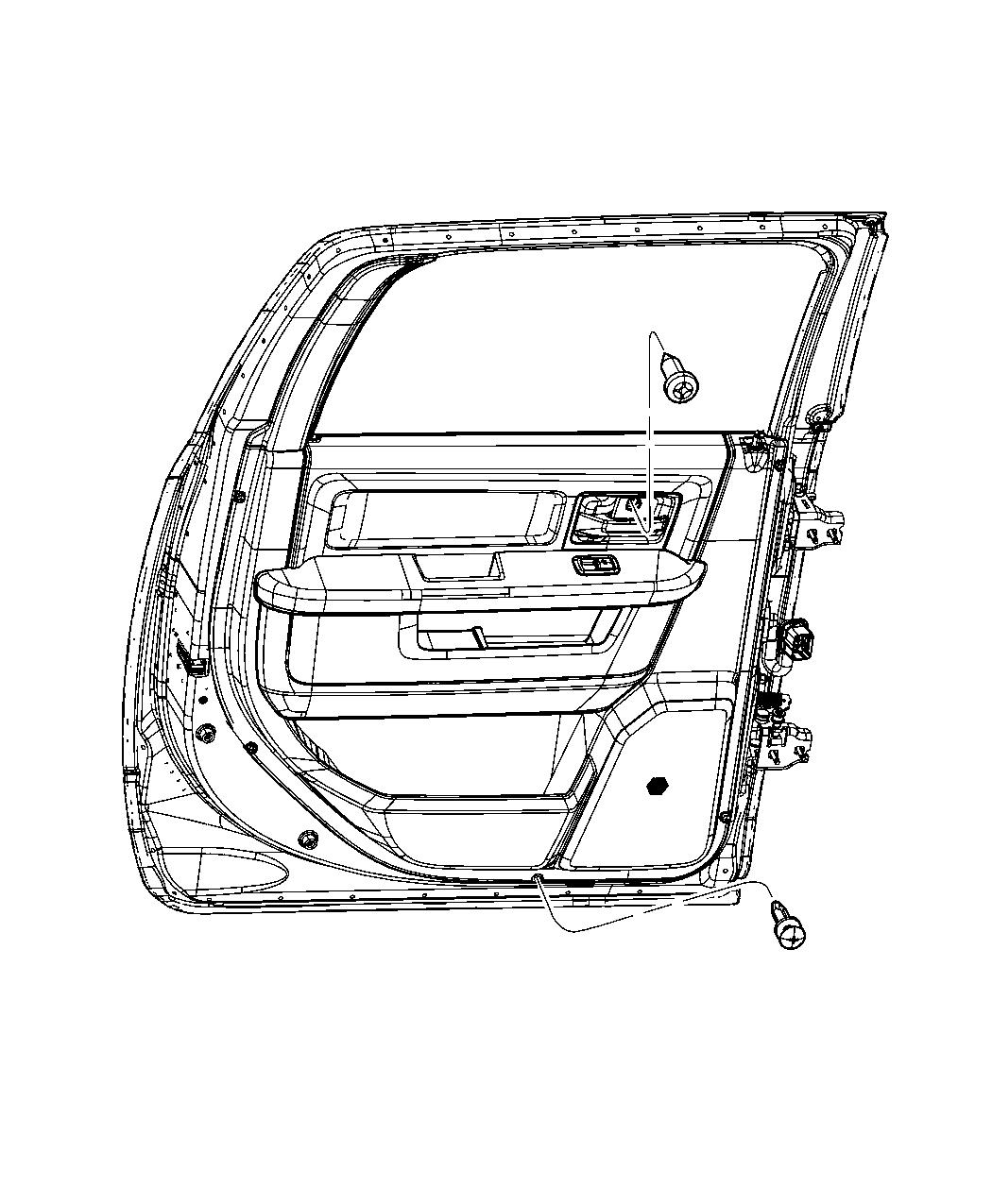 Diagram Rear Door Trim Panels. for your 2001 Dodge Ram 1500   