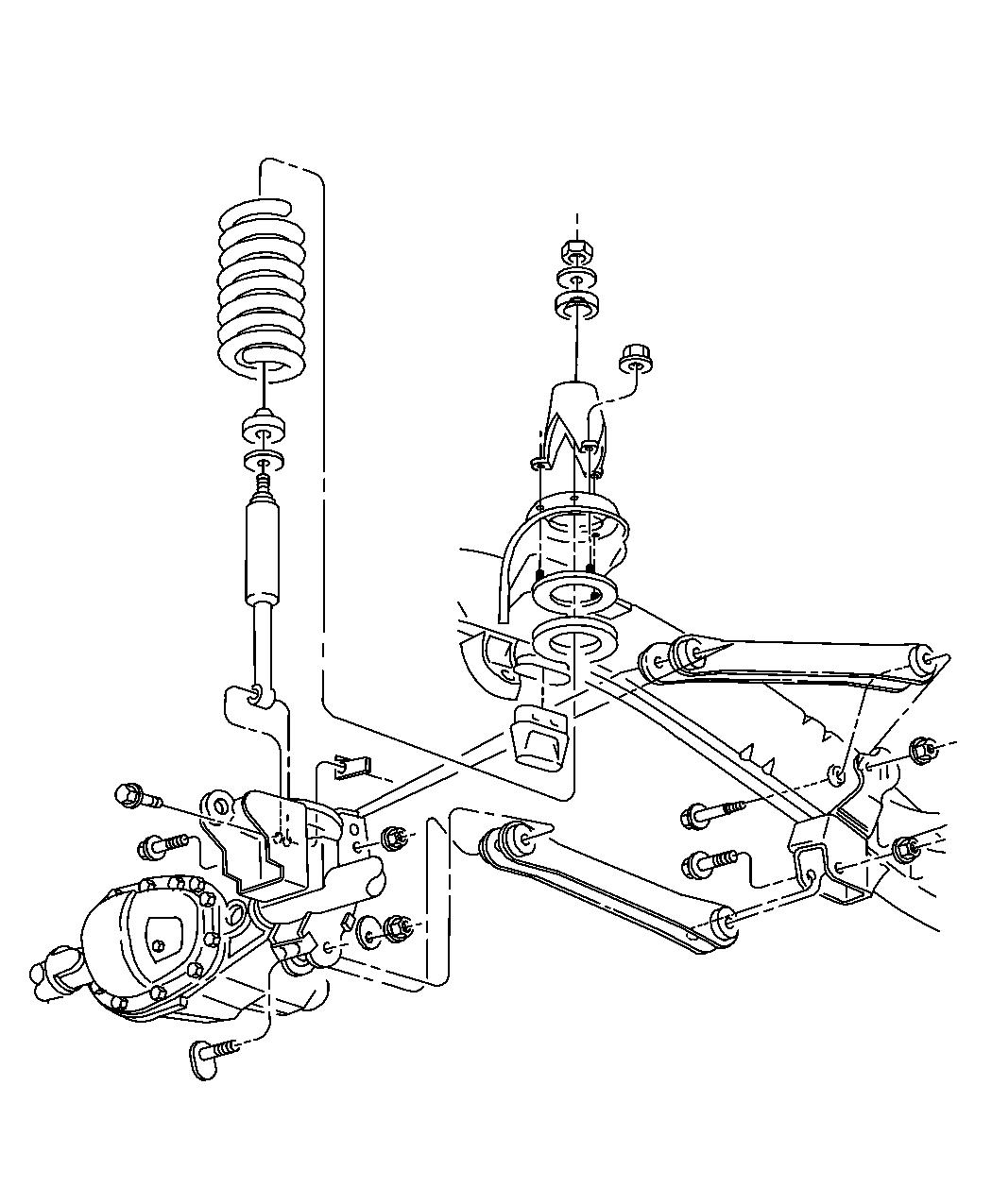 Diagram Suspension, Front, 4WD. for your 2001 Chrysler 300  M 