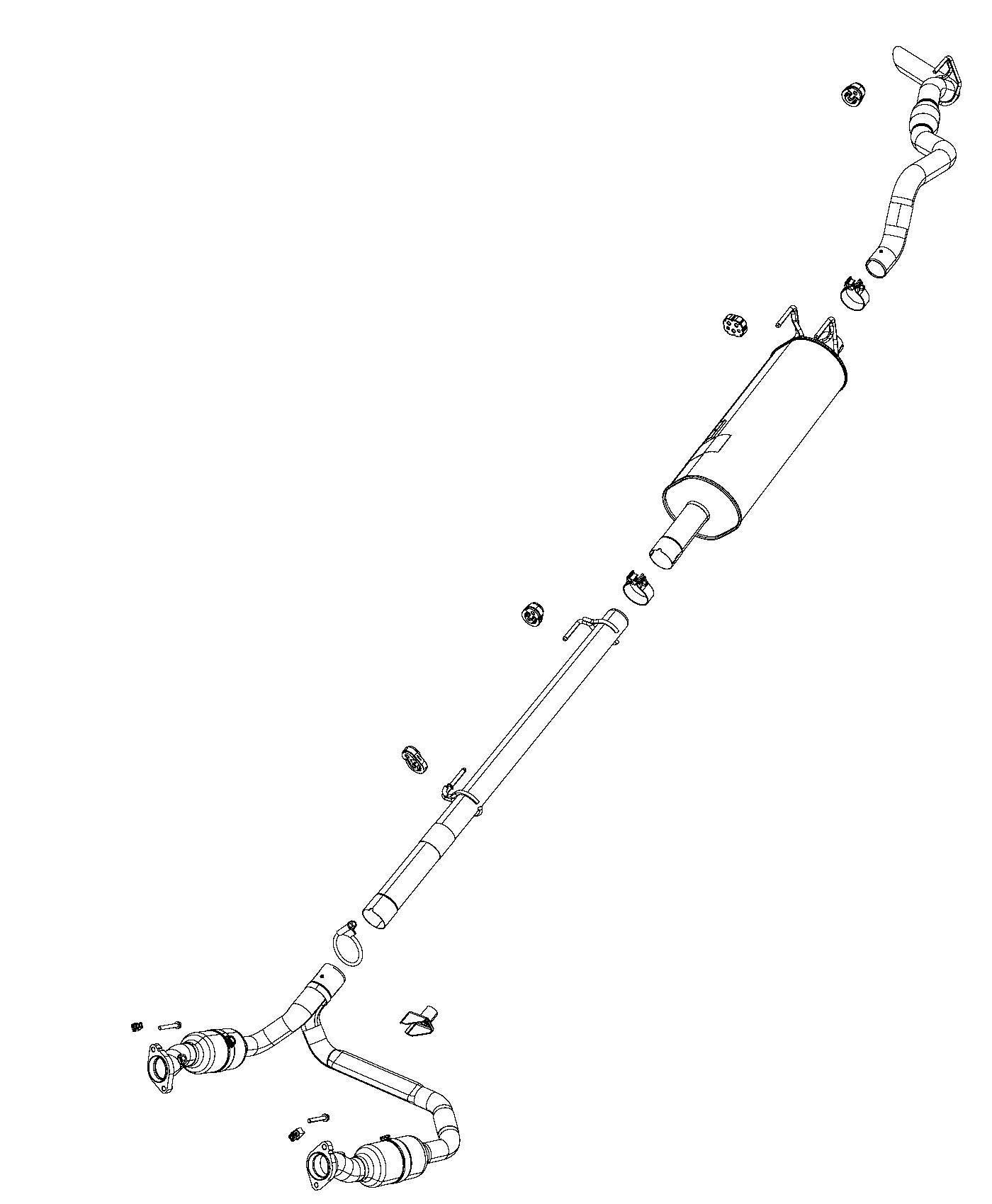 Diagram Exhaust System. for your 2000 Chrysler 300  M 