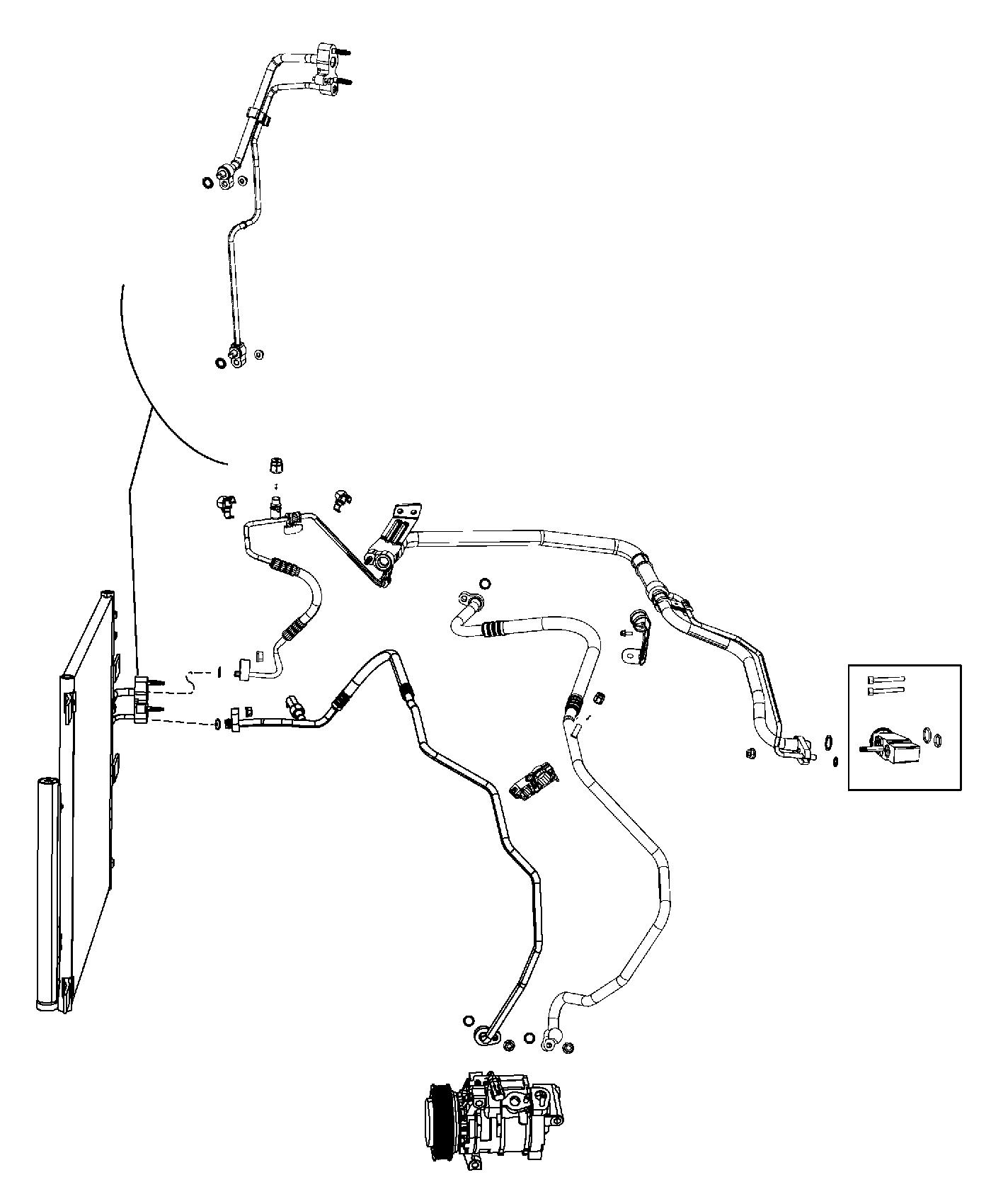 Diagram A/C Plumbing. for your Jeep Wrangler  