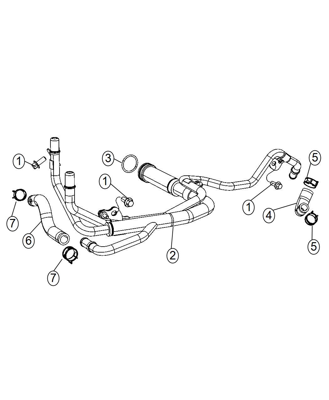 Diagram Coolant Tubes. for your 2015 Chrysler Town & Country   