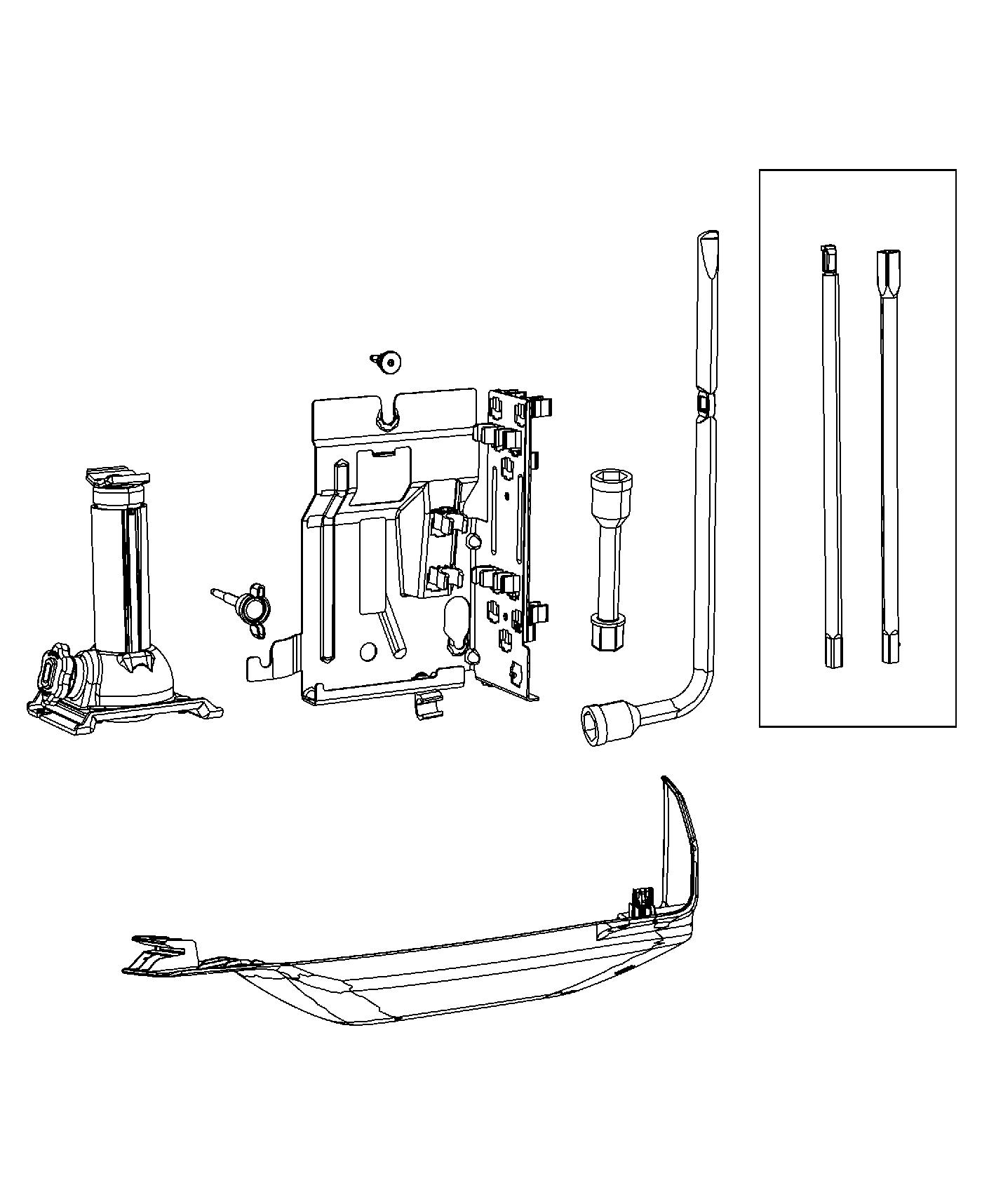 Diagram Jack Stowage. for your 2023 Ram 1500   