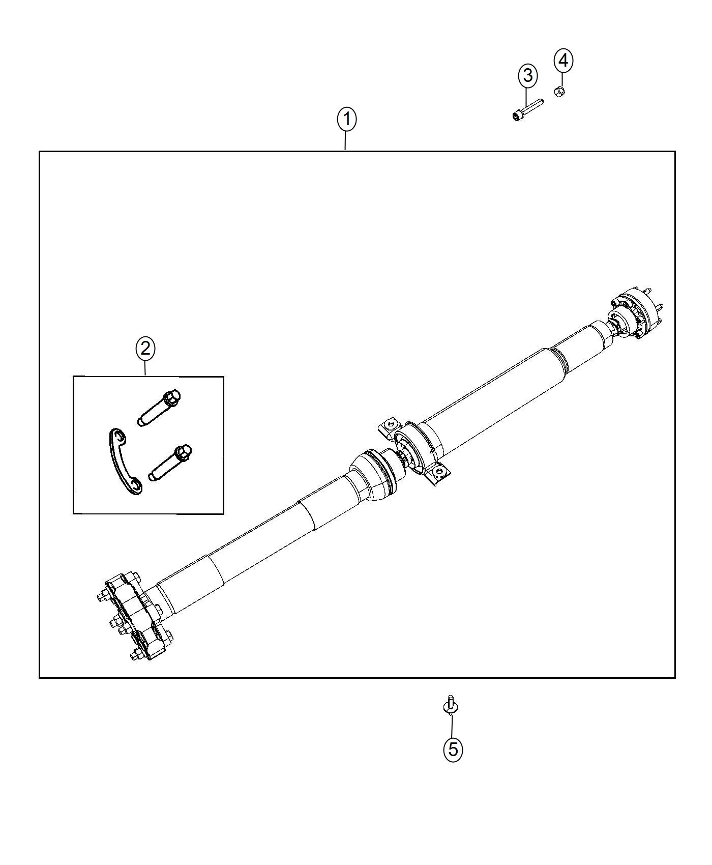 Diagram Shaft, Drive, 2-Piece. for your 2000 Chrysler 300  M 