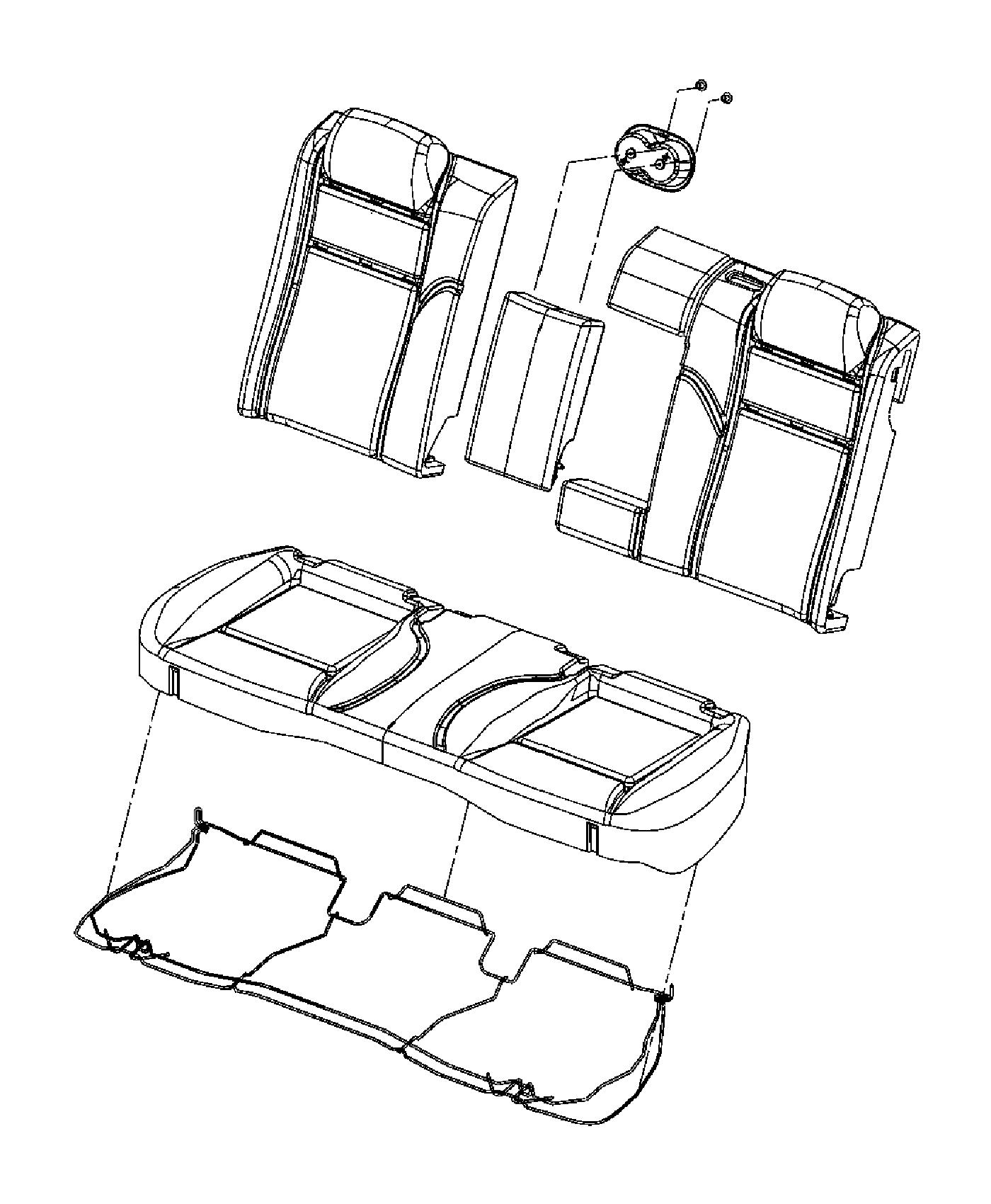 Rear Seat - Split Seat - Trim Code [UL]. Diagram