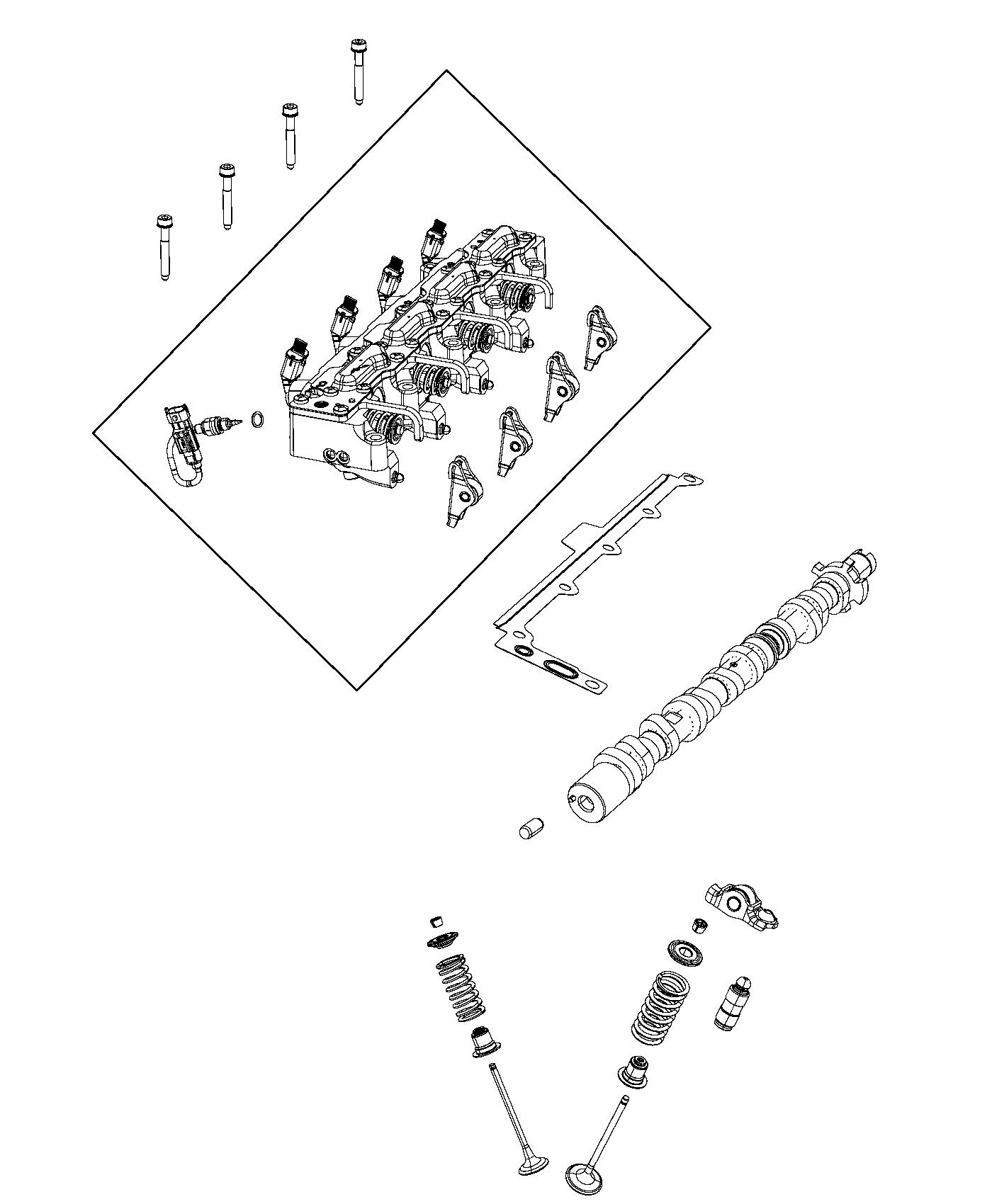 Diagram Camshafts And Valvetrain 2.4L [2.4L I4 MultiAir Engine]. for your Dodge Dart  