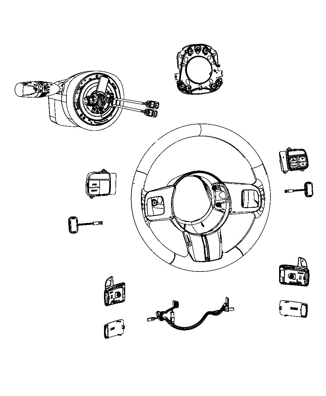 Diagram Switches Steering Column and Wheel. for your 2012 Dodge Challenger  R/T 