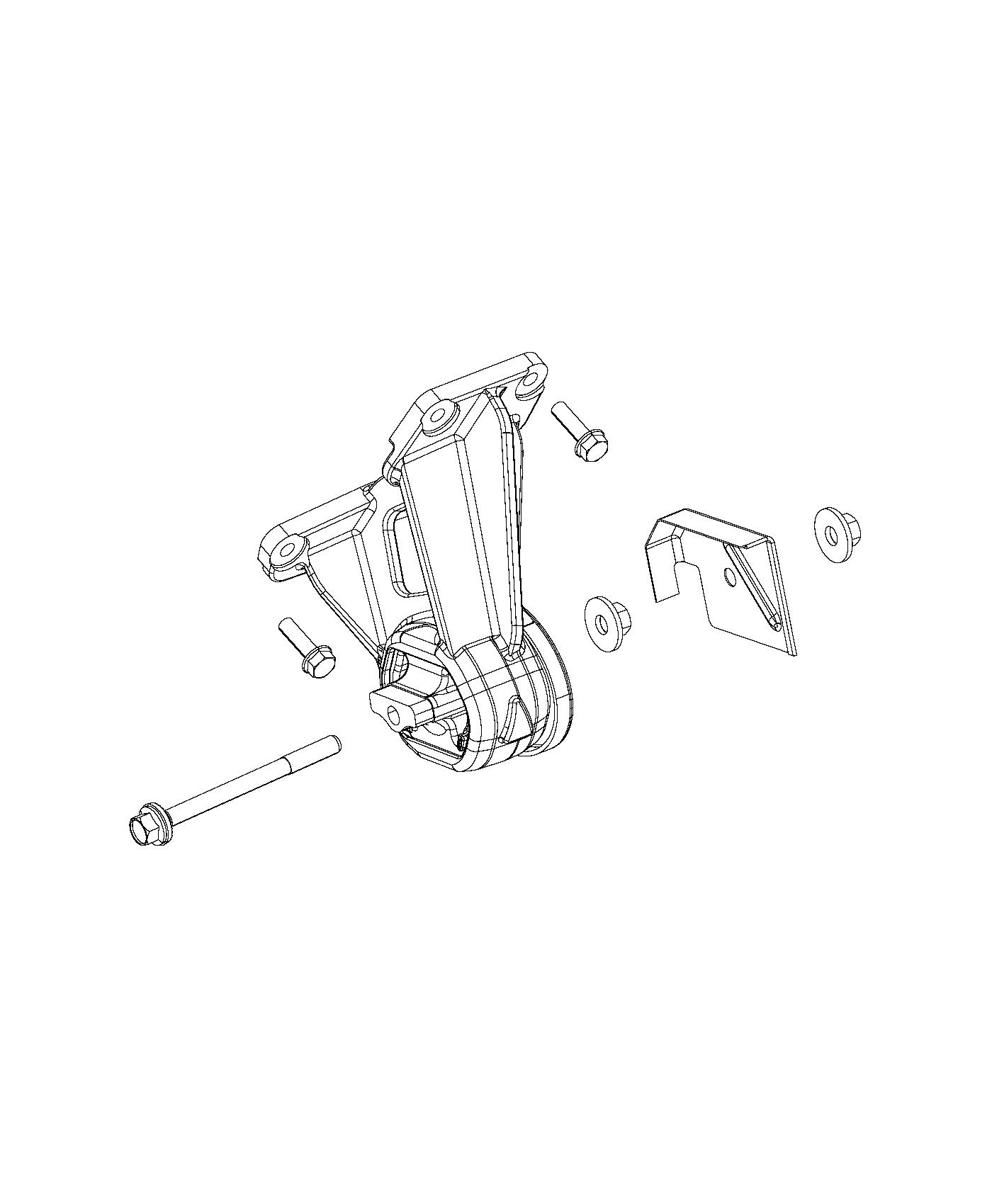 Engine Mounting Left Side RWD/2WD 3.6L [3.6L V6 FFV 24V VVT Engine]. Diagram