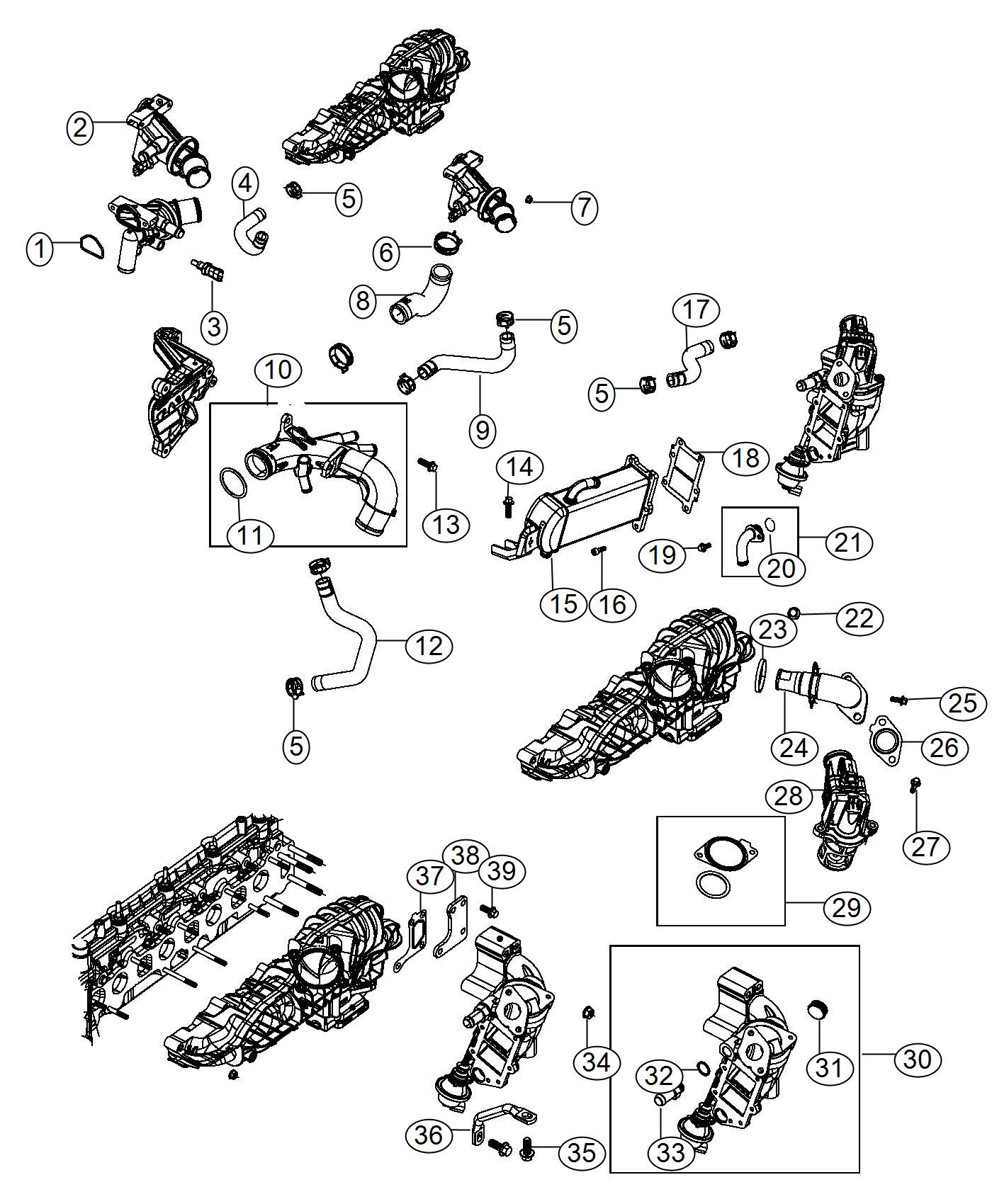 Diagram EGR System. for your 2022 Jeep Renegade   