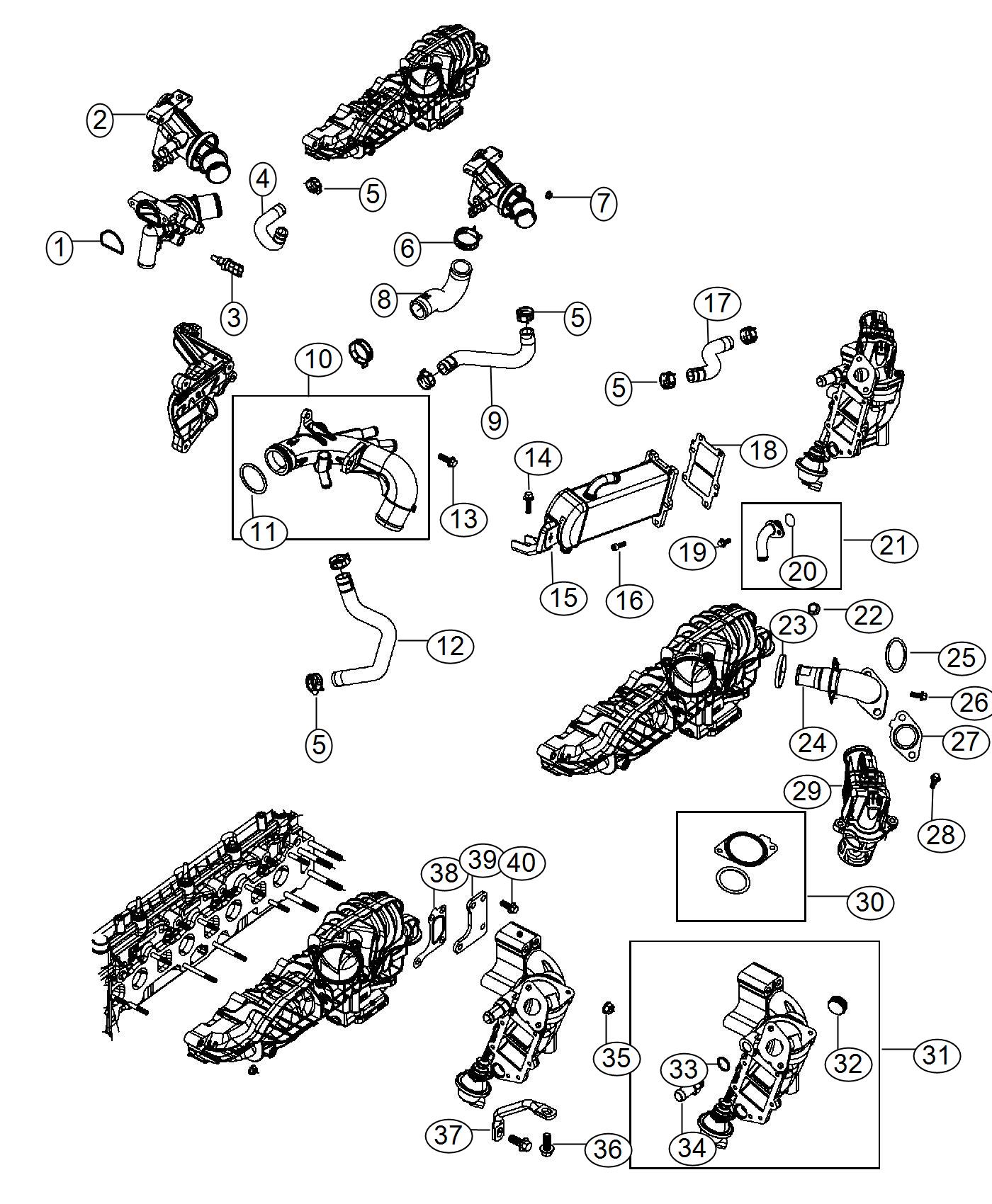 Diagram EGR System. for your 2022 Jeep Renegade   