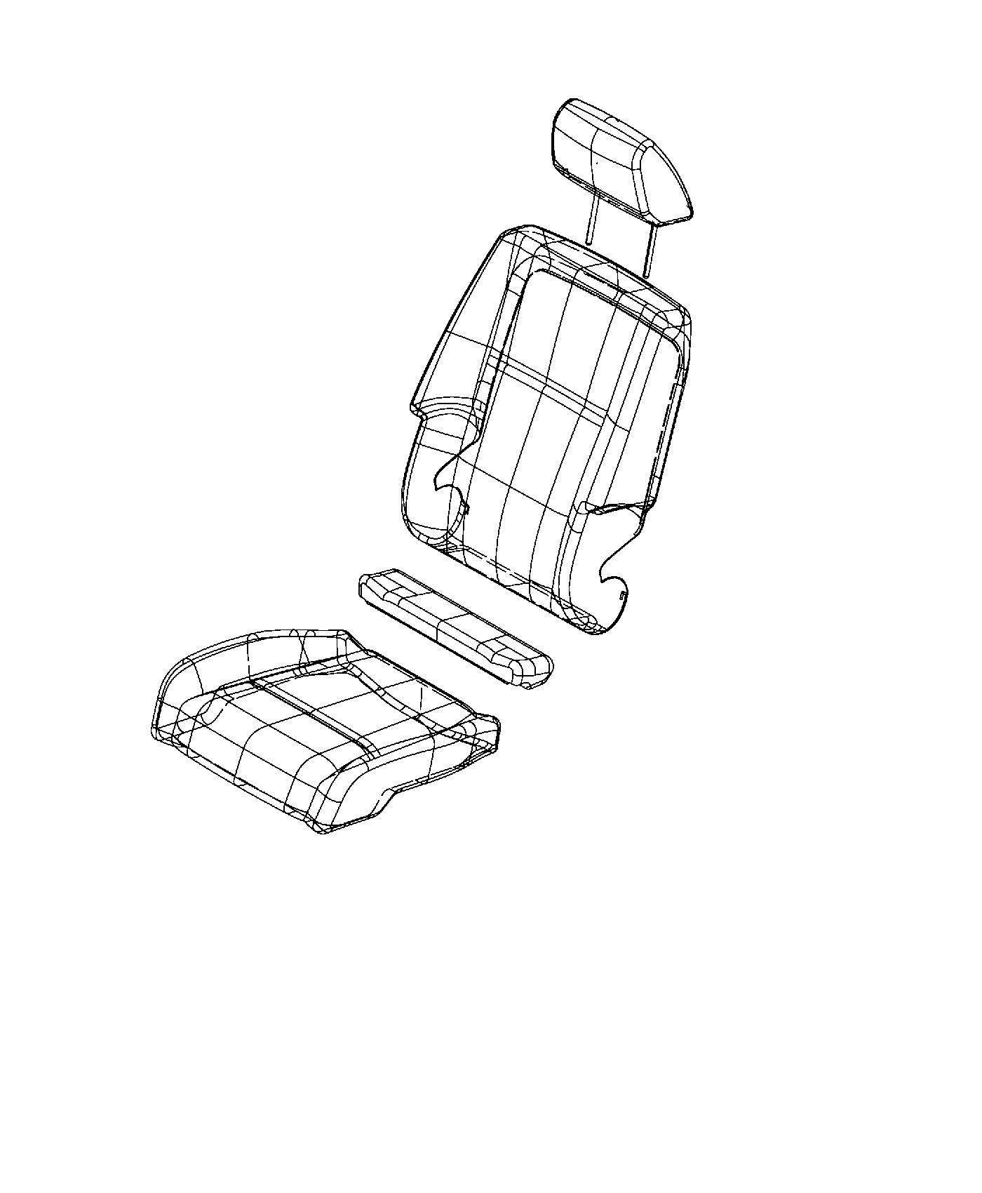 Diagram Front Seat - Bucket - Trim Code [E5]. for your Chrysler