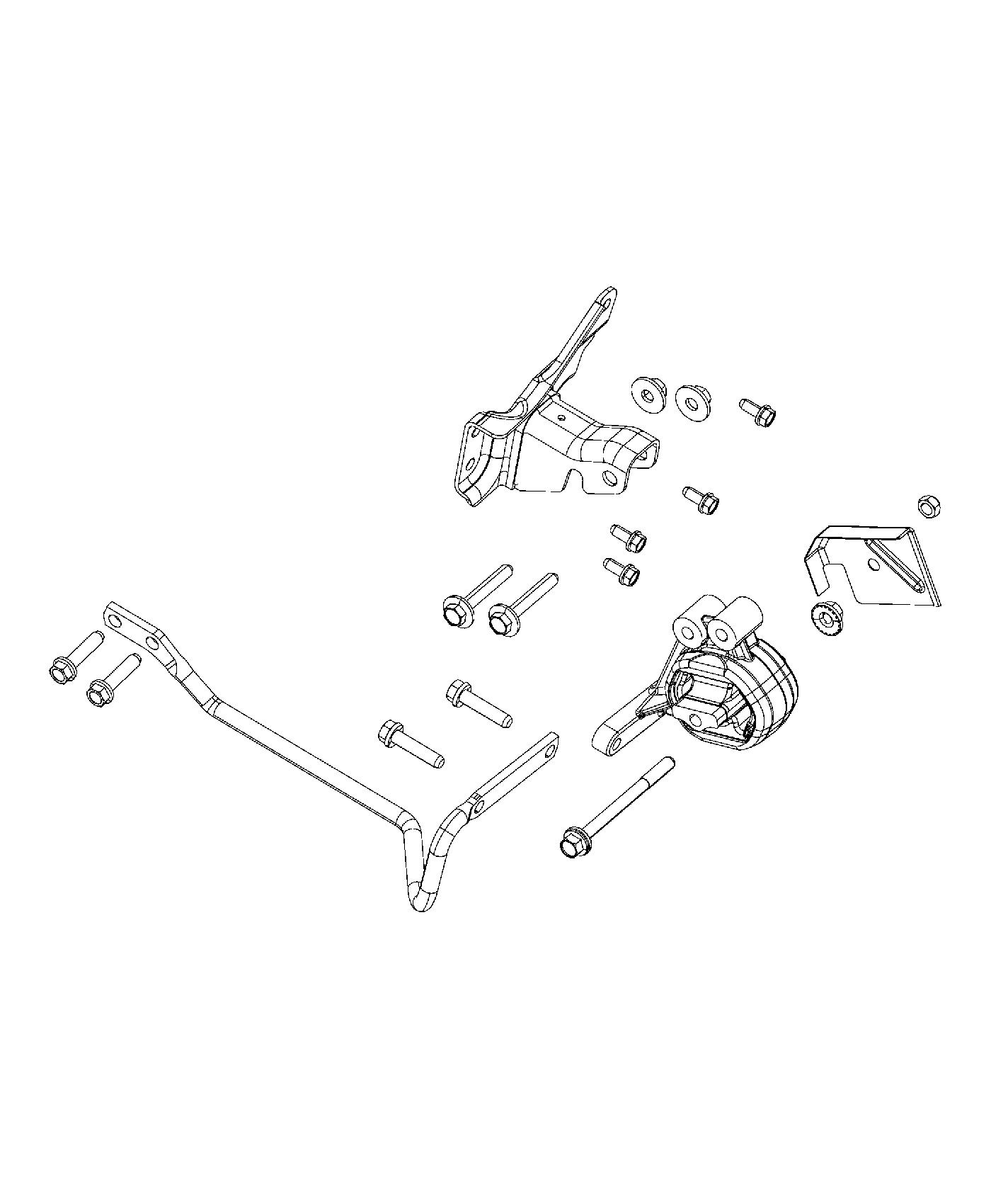 Diagram Engine Mounting Left Side RWD/2WD 3.6L [3.6L V6 FFV 24V VVT Engine]. for your 2002 Chrysler 300  M 