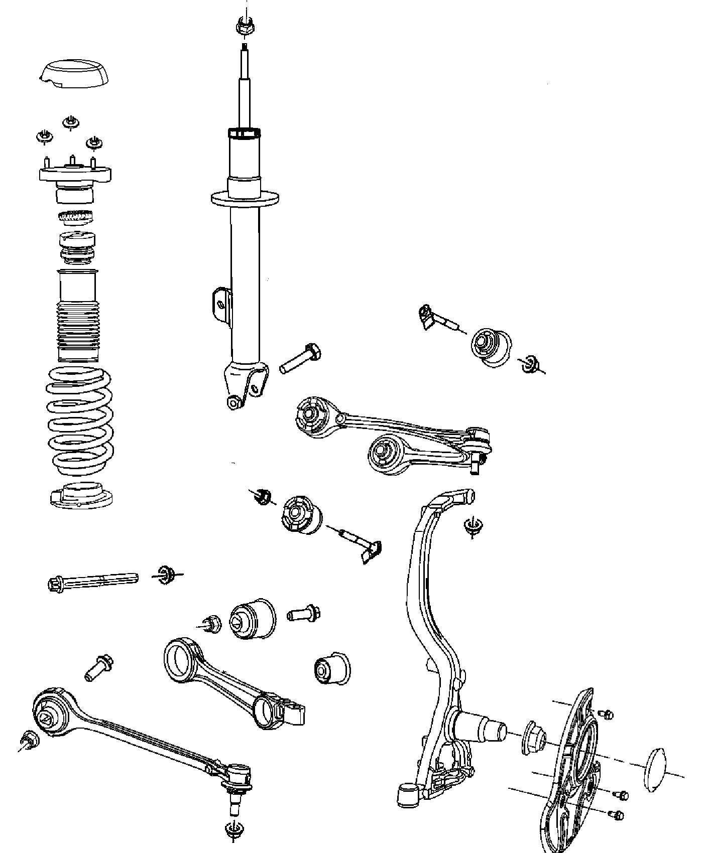 Diagram Suspension, Front, [RWD]. for your Dodge