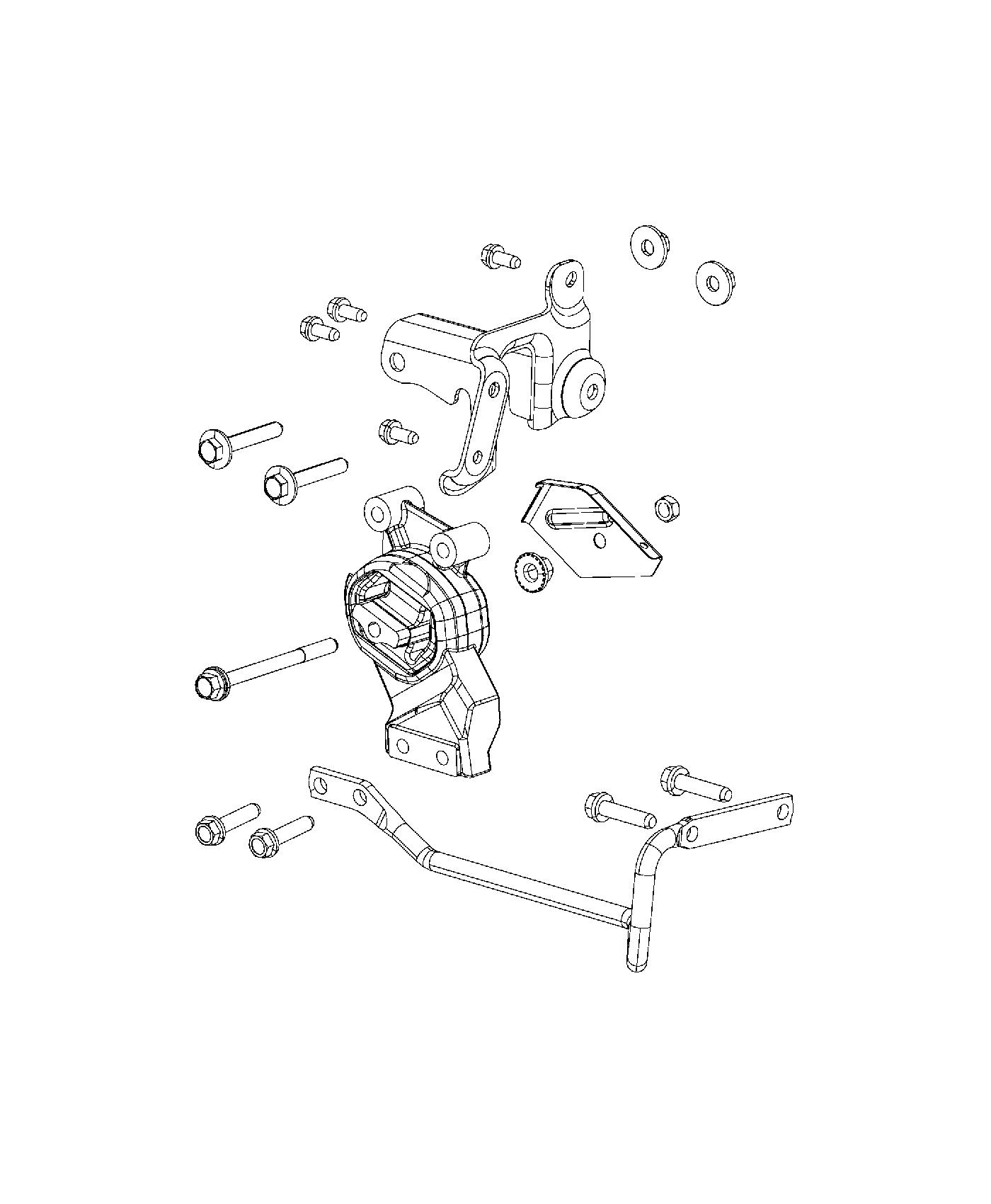 Engine Mounting Right Side RWD/2WD 3.6L [3.6L V6 FFV 24V VVT Engine]. Diagram