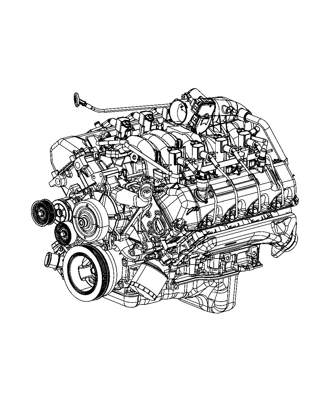 Diagram Engine Assembly And Service Long Block 4.7L [4.7L V8 Engine]. for your Ram 1500  