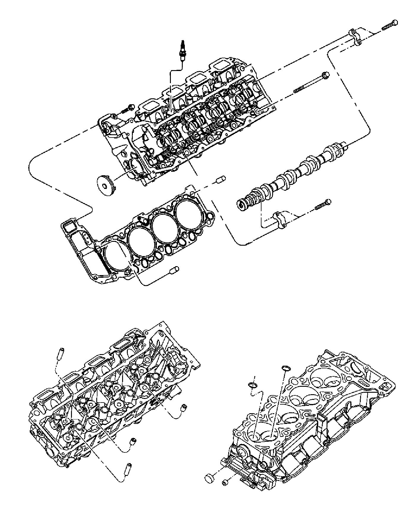 Diagram Cylinder Heads 4.7L [4.7L V8 Engine]. for your Ram 1500  