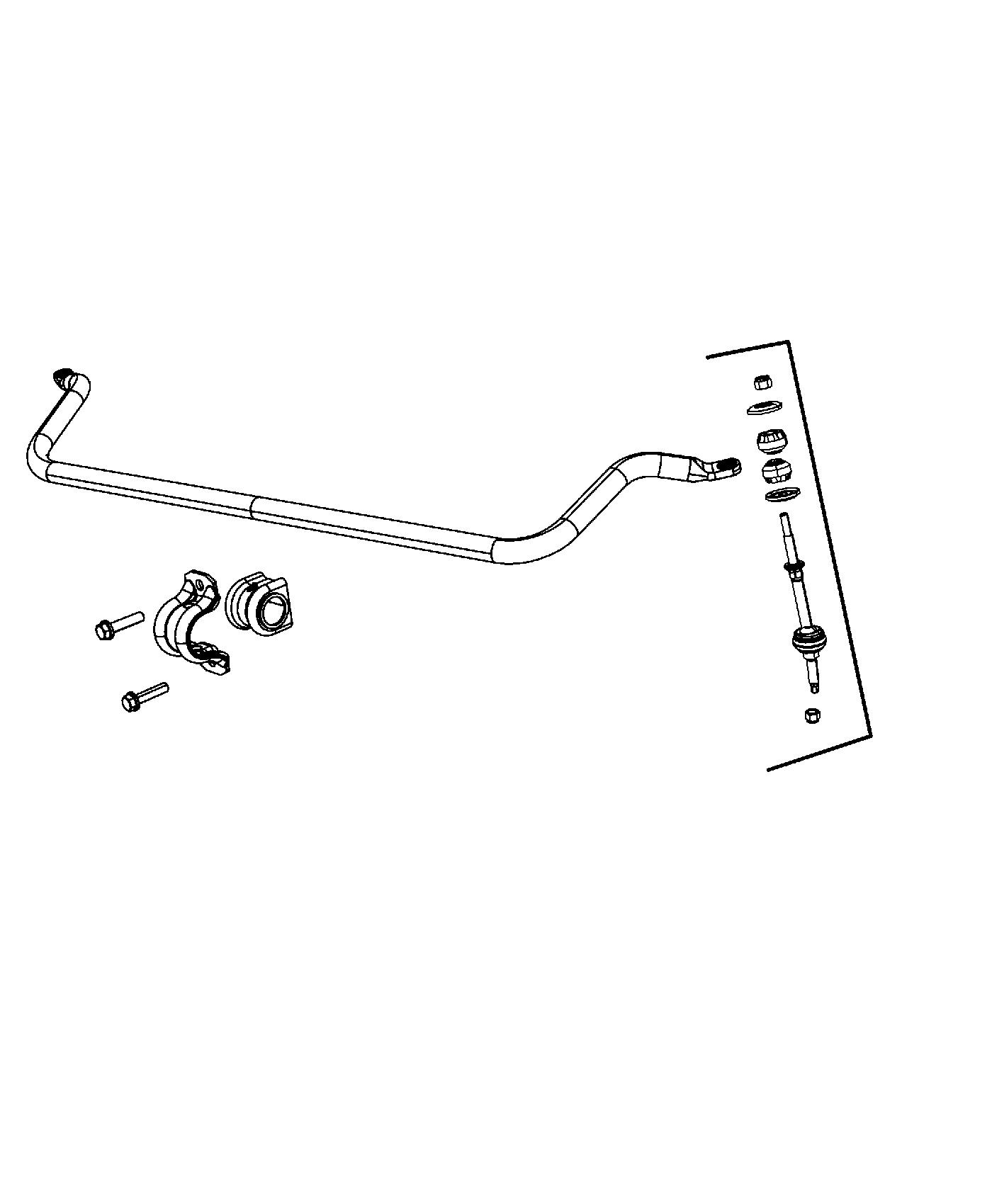 Stabilizer Bar, Front, 2WD. Diagram