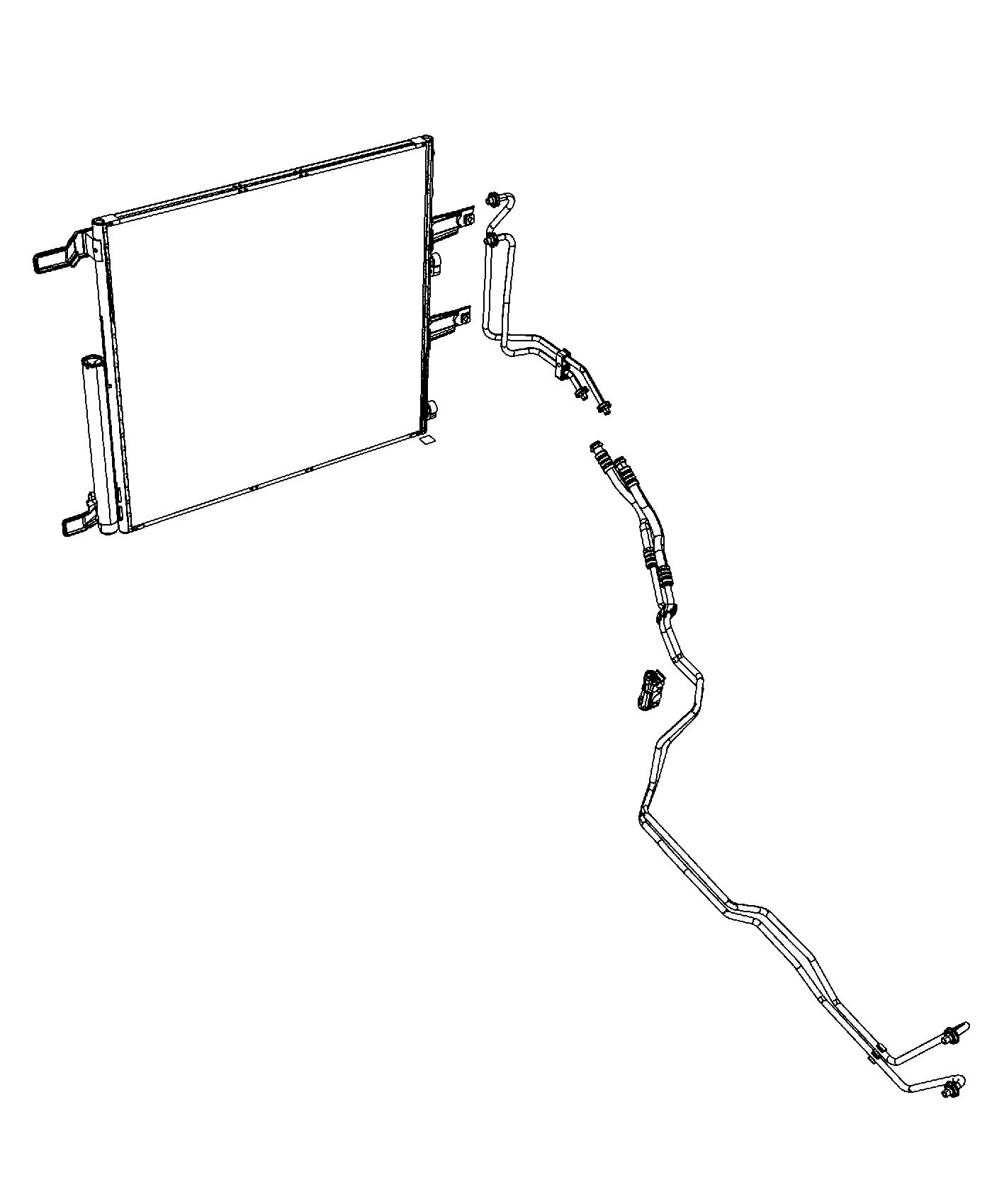 Diagram Transmission Oil Cooler and Lines 5.7L [5.7L V8 HEMI VVT Engine]. for your 1998 Dodge Ram 2500   