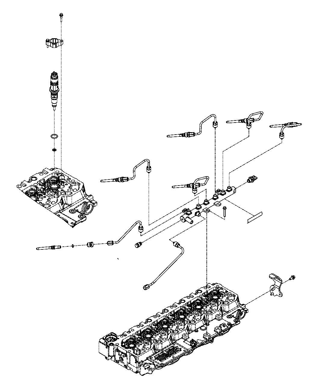 Diagram Fuel Injection Plumbing 6.7L, [6.7L I6 Cummins Turbo Diesel Engine]. for your 2010 Ram 2500   